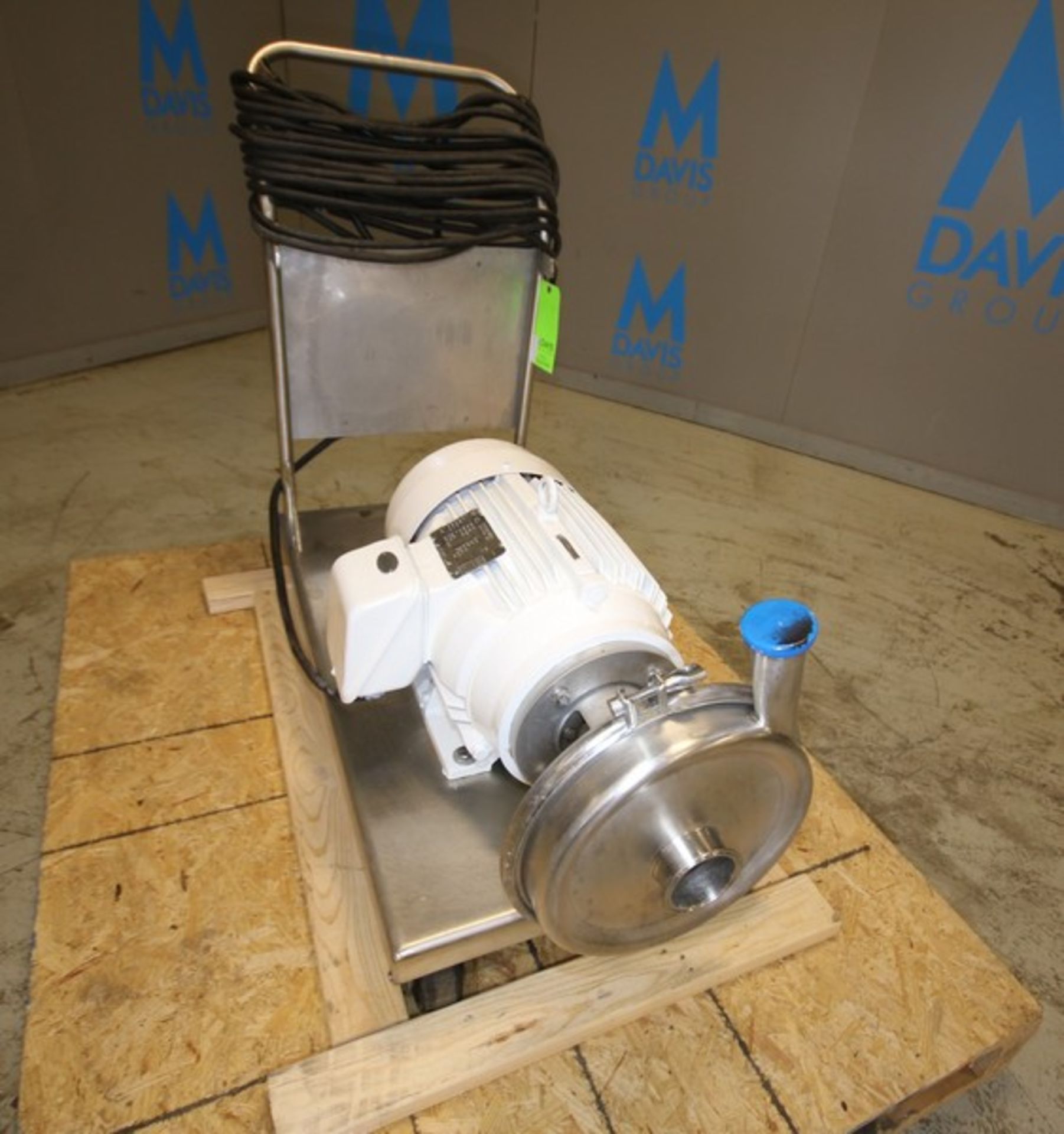 Alfa Laval 15 hp Portable Centrifugal Pump, with 3" 2" CT S/S Head, with Sterling 3510 RPM Motor, - Image 2 of 8