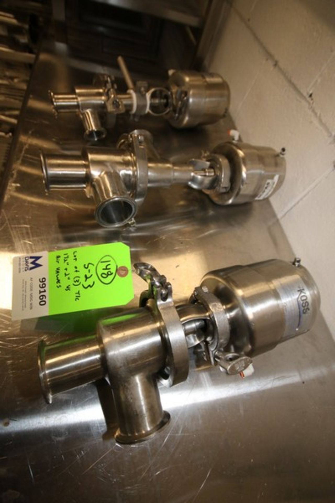 Lot of (3) Tri Clover 1.5" & 2" - 2 & 3 - Way S/S Air Valves, Clamp Type, Model 361 (INV#99160) ( - Image 2 of 2