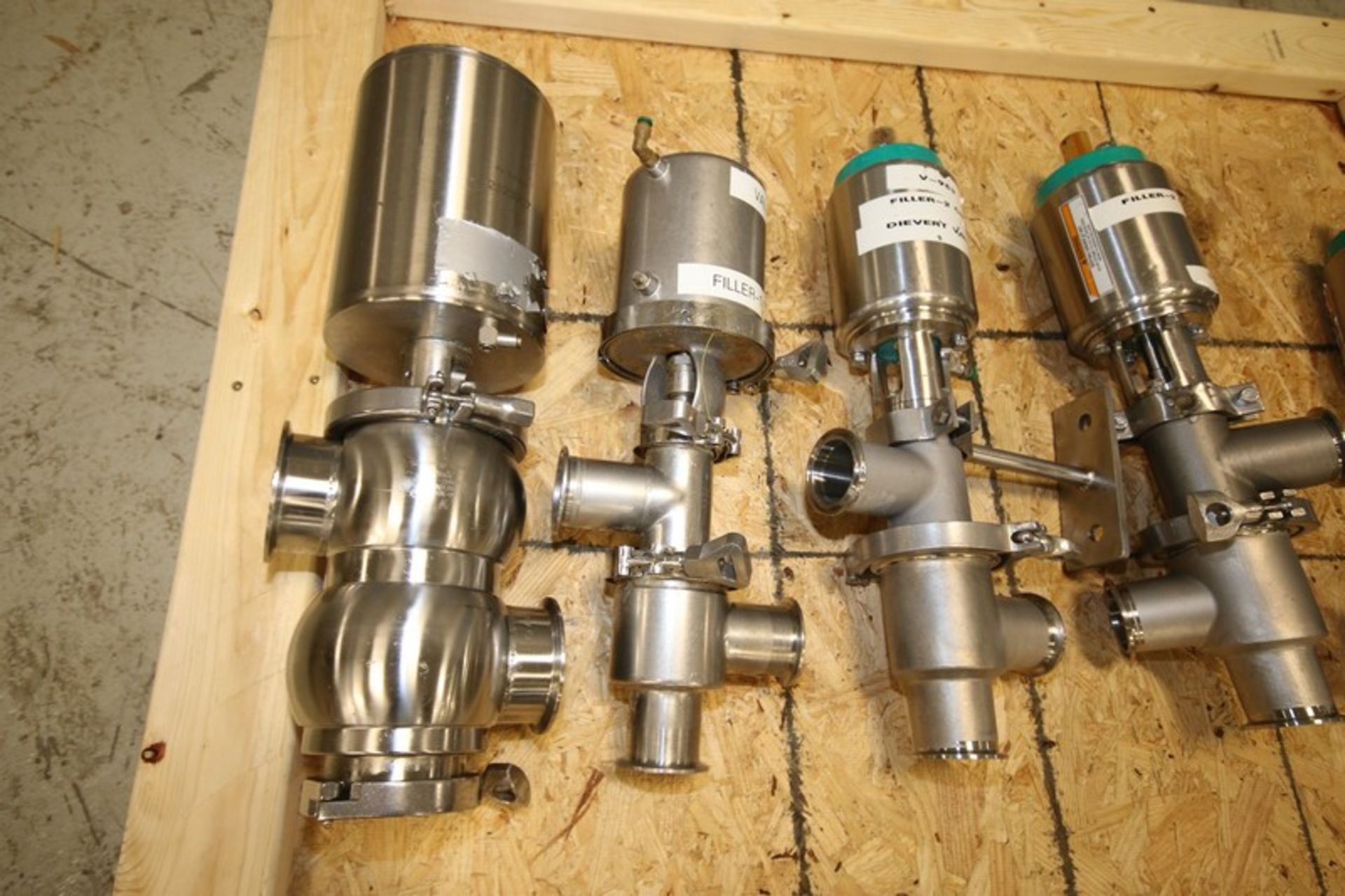 Lot of (5) Tri Clover Model 761, Sudmo & Other 2" and 3" - 3 Way Clamp Type S/S Air Valves (INV# - Image 4 of 4