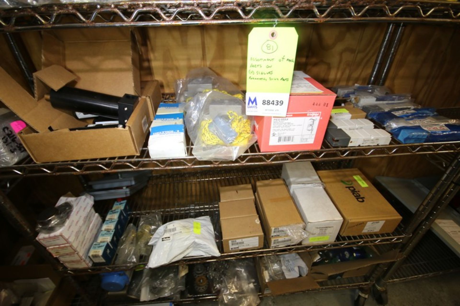 Assortment of Machine Parts on (4) Shelves Including Pneumatic Parts by Numatics, SMC, SMC, CKD - Bild 3 aus 5