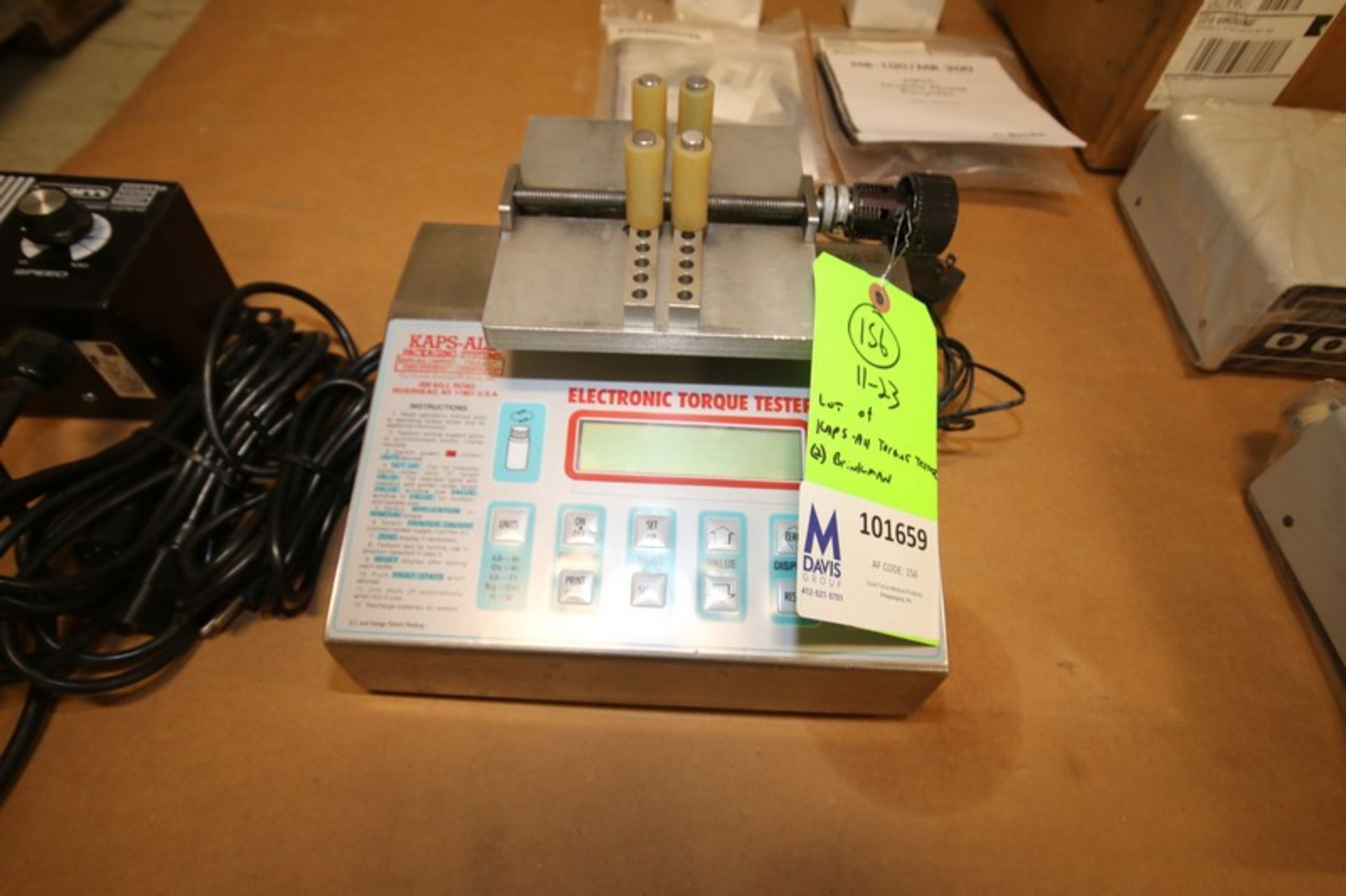 Lot of Assorted Items Including Kaps - All Electronic Torque Tester, WPM Motor Speed Controller & ( - Image 2 of 4