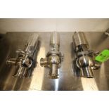 Lot of (3) Dixon 2" 2 - Way S/S Air Valves, Clamp Type, PN S02A20C1PV, SVSAC20BA 7 SVSAC20BB (INV#