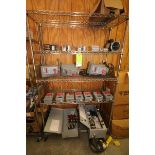 Assortment of Electrical on Rack Includes Starter Control Box with Siemens 3/5 hp Starter Cat. No.