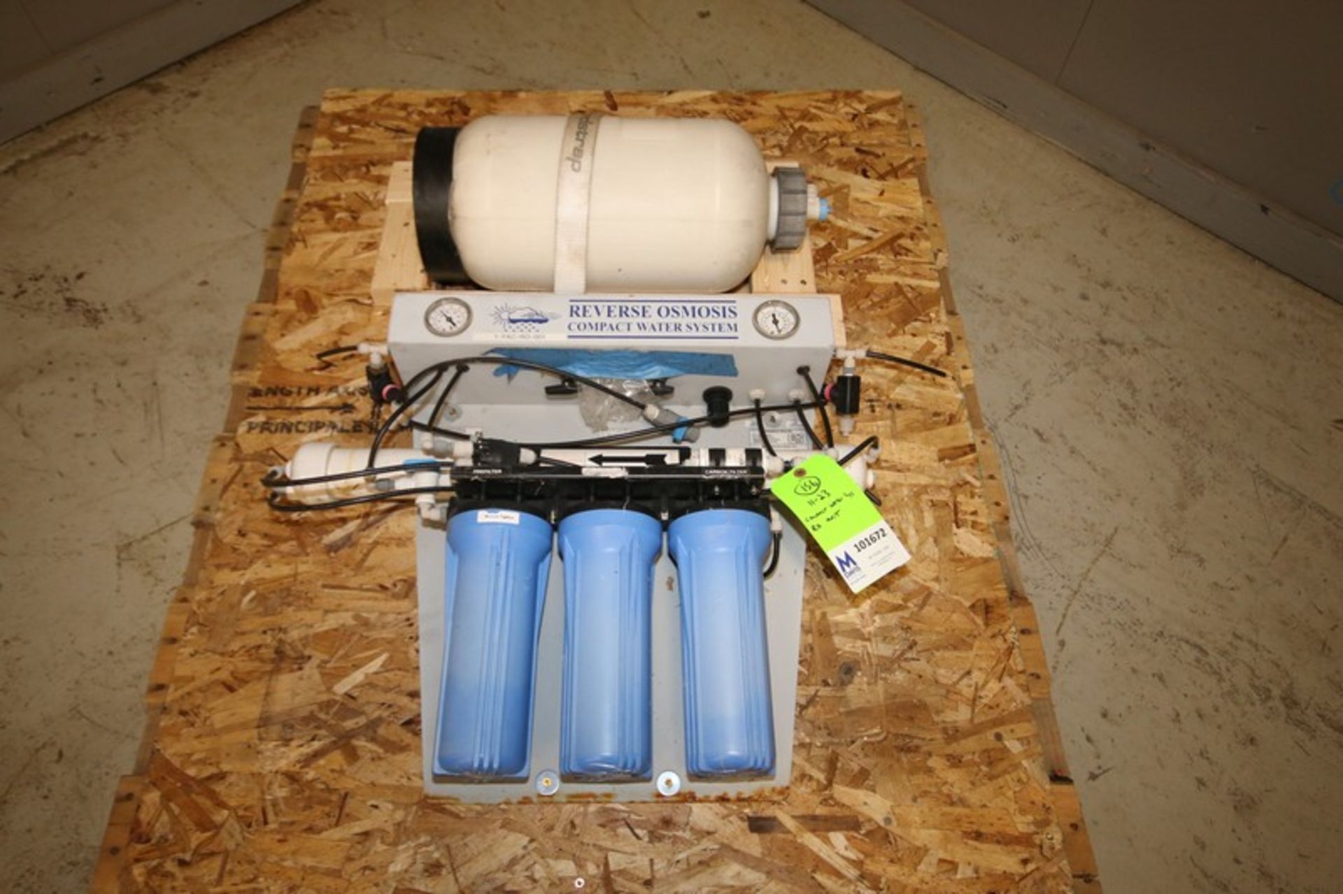 Compact Water System Wall Mounted RO System, Model LP-80, SN 02023-80, with (3) Filters & Holding