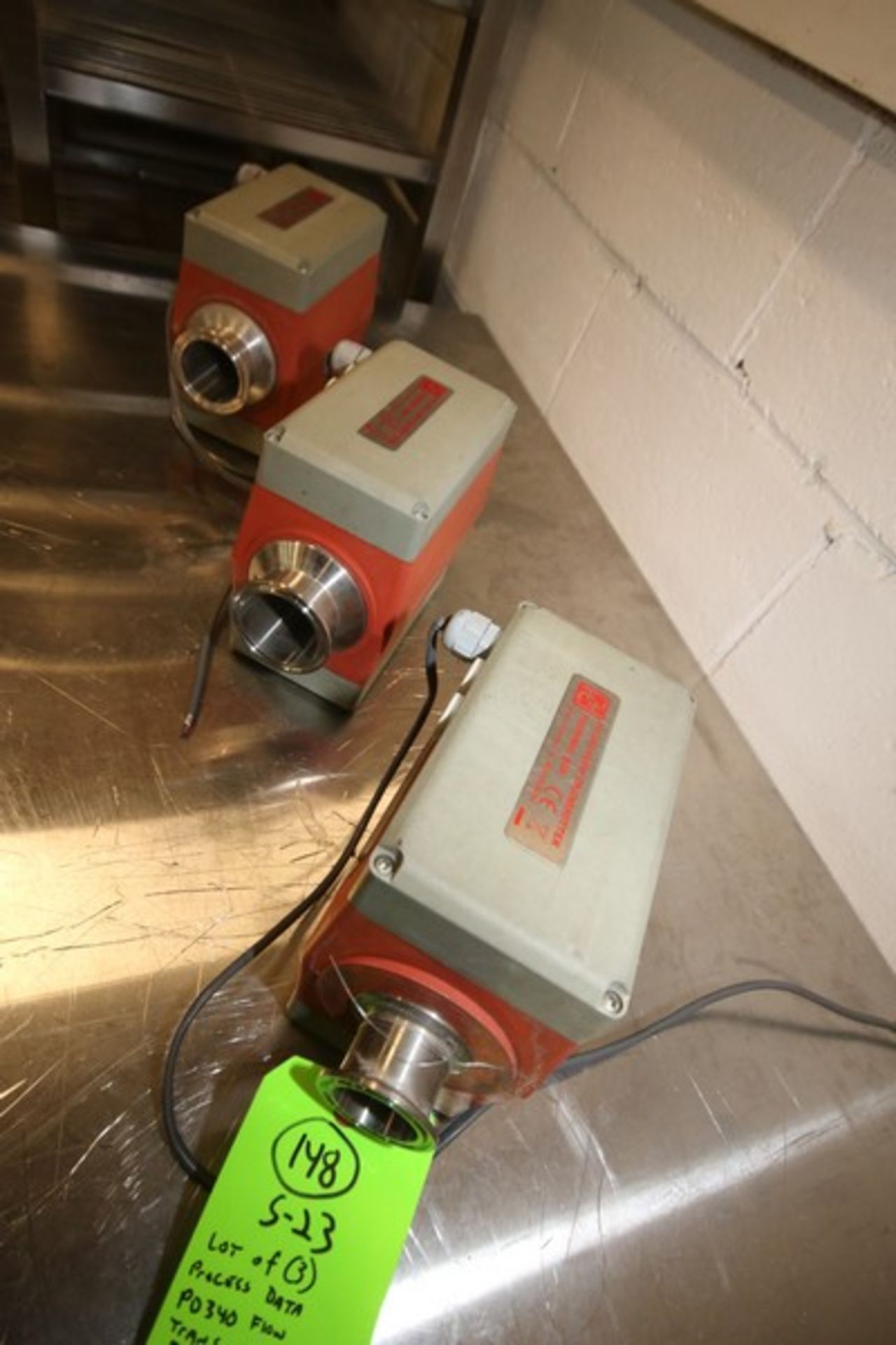 Lot of (3) Process Data PD340 Flow Transmitters / Flow Meters, 1.5" & 2" Clamp Type, Size C38 & C51, - Image 2 of 6