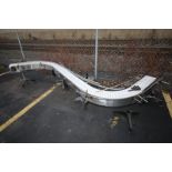 14' L x 7.5" W x 24" W S/S Product Conveyor Section, S Confirmation, with Plastic Chain, (Note: