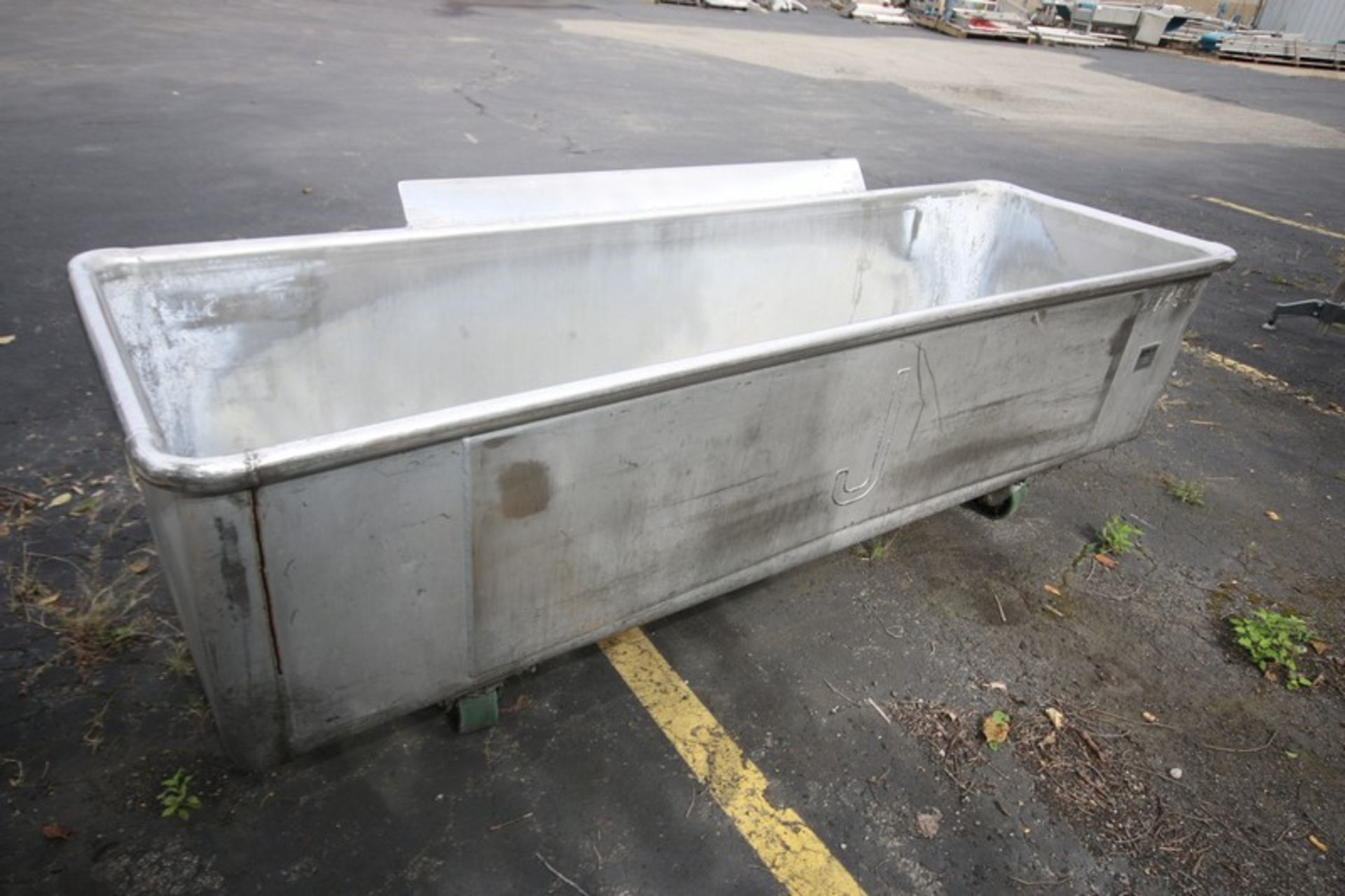 A-One Manufacturing, 101" L x 30" W x 22" D, Portable S/S Trough, Model 22-DT-001, SN 25967-1 (INV# - Image 3 of 4