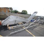 Aprox. 28' L S/S Inclined Conveyor with 24" Intralox Plastic Conveyor Chain, 3 hp / 1755/ rpm