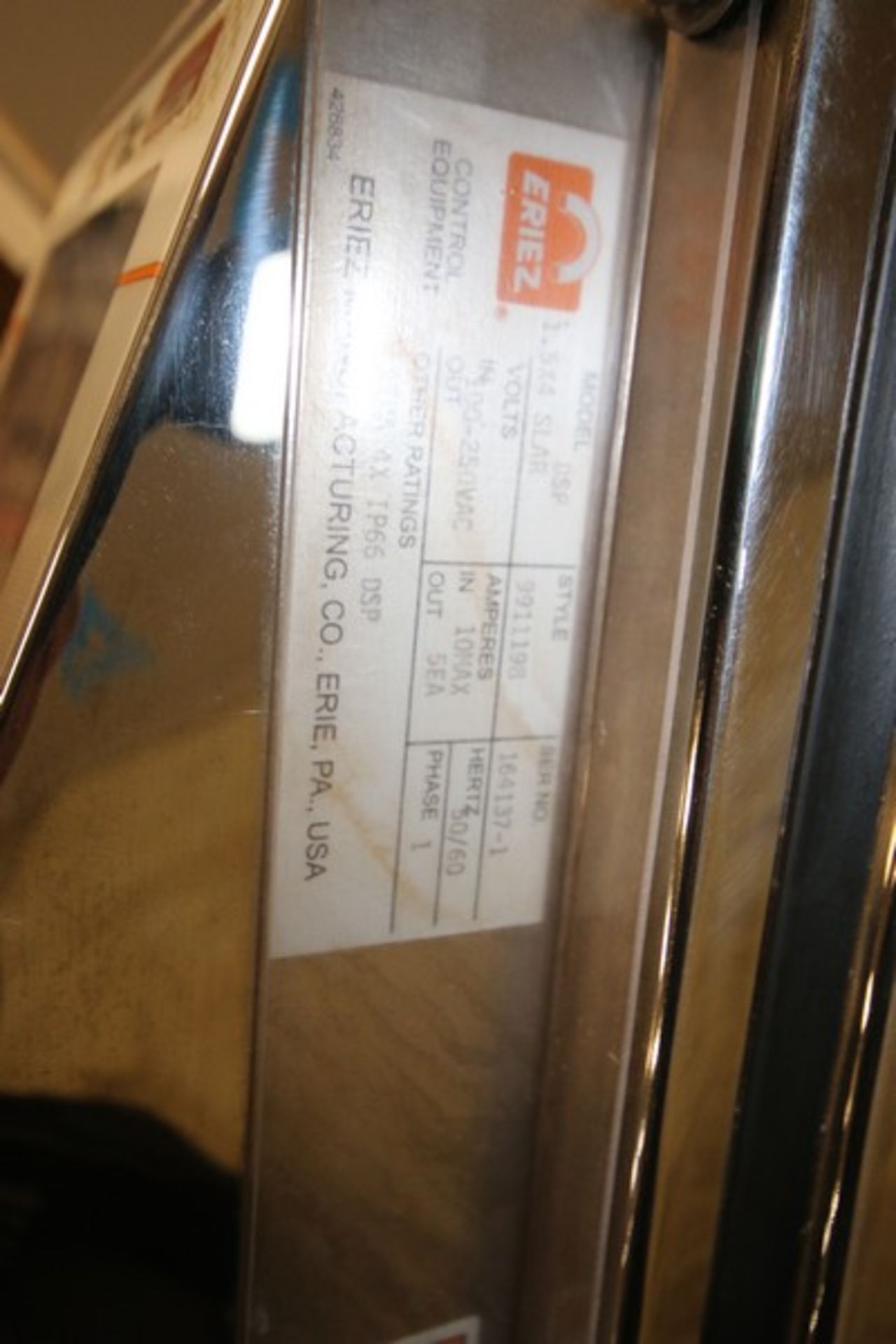 Eriez Capsule S/S Portable Metal Detector, Model DSP 1.5X4 SLAR, SN 164137-1, with 4" W x 1.5" H - Image 8 of 9