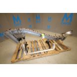 88" L x 4.5" W x 18" to 36" H S/S Product Conveyor with Rex Type Plastic Chain with Adjustable