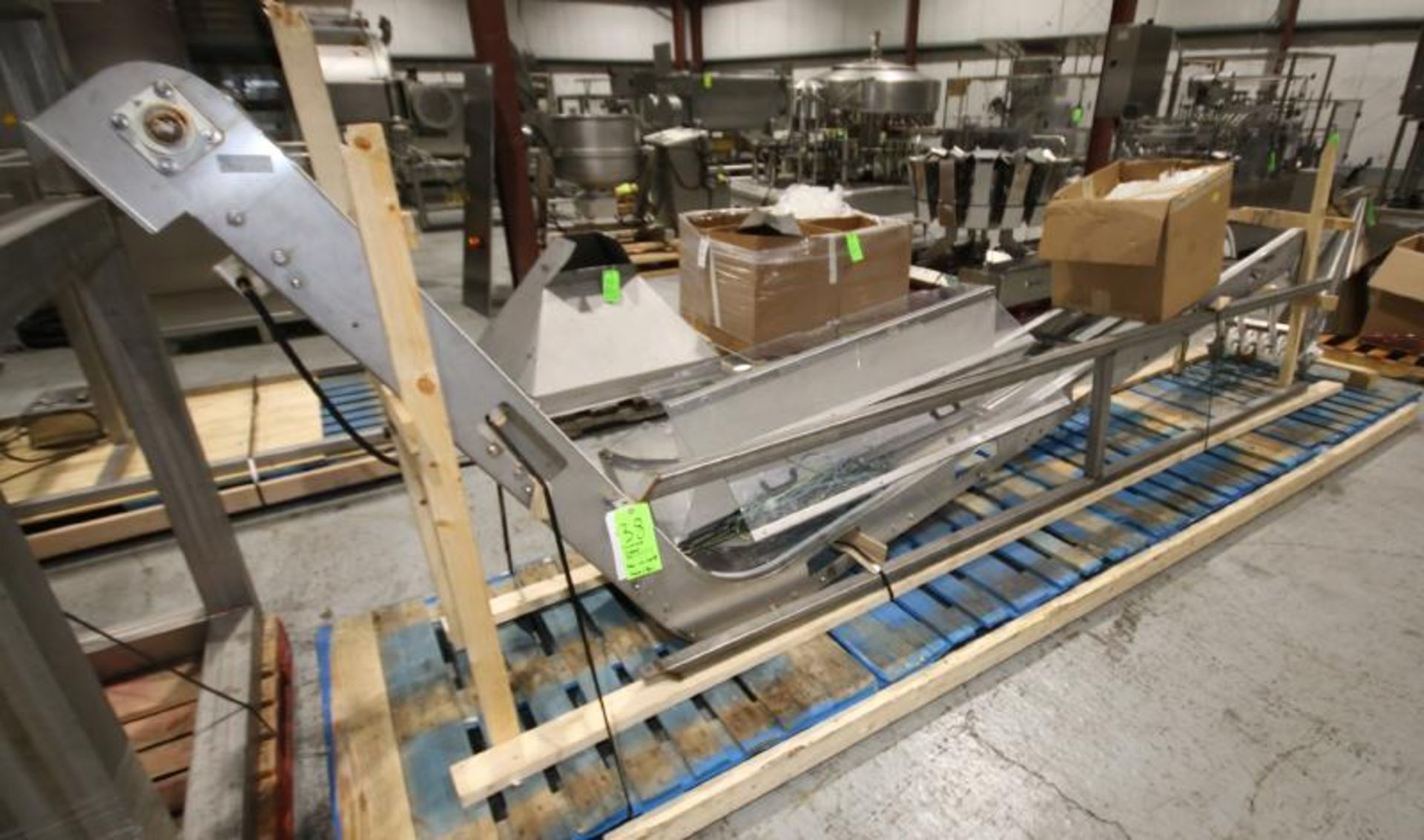 Action Pak S/S Incline Conveyor, Model Elevator, S/N 4595, 110 V, Dimensions Aprox. 19" L x 12" W