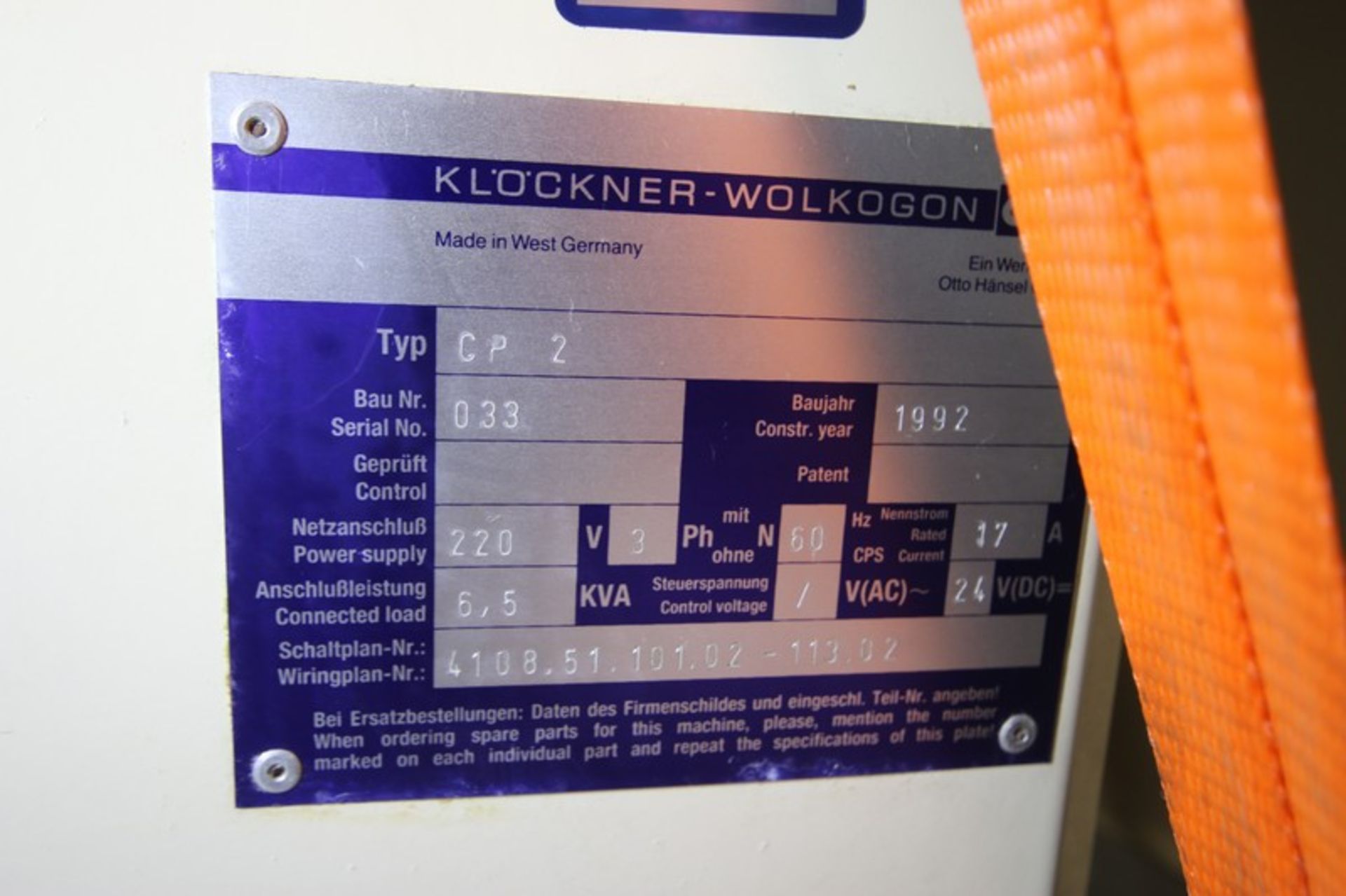 Klocker Medipak Blisterpack Machine, Type CP-2, SN 033, Set up with 5.75" W Foil Roll, with - Bild 19 aus 20