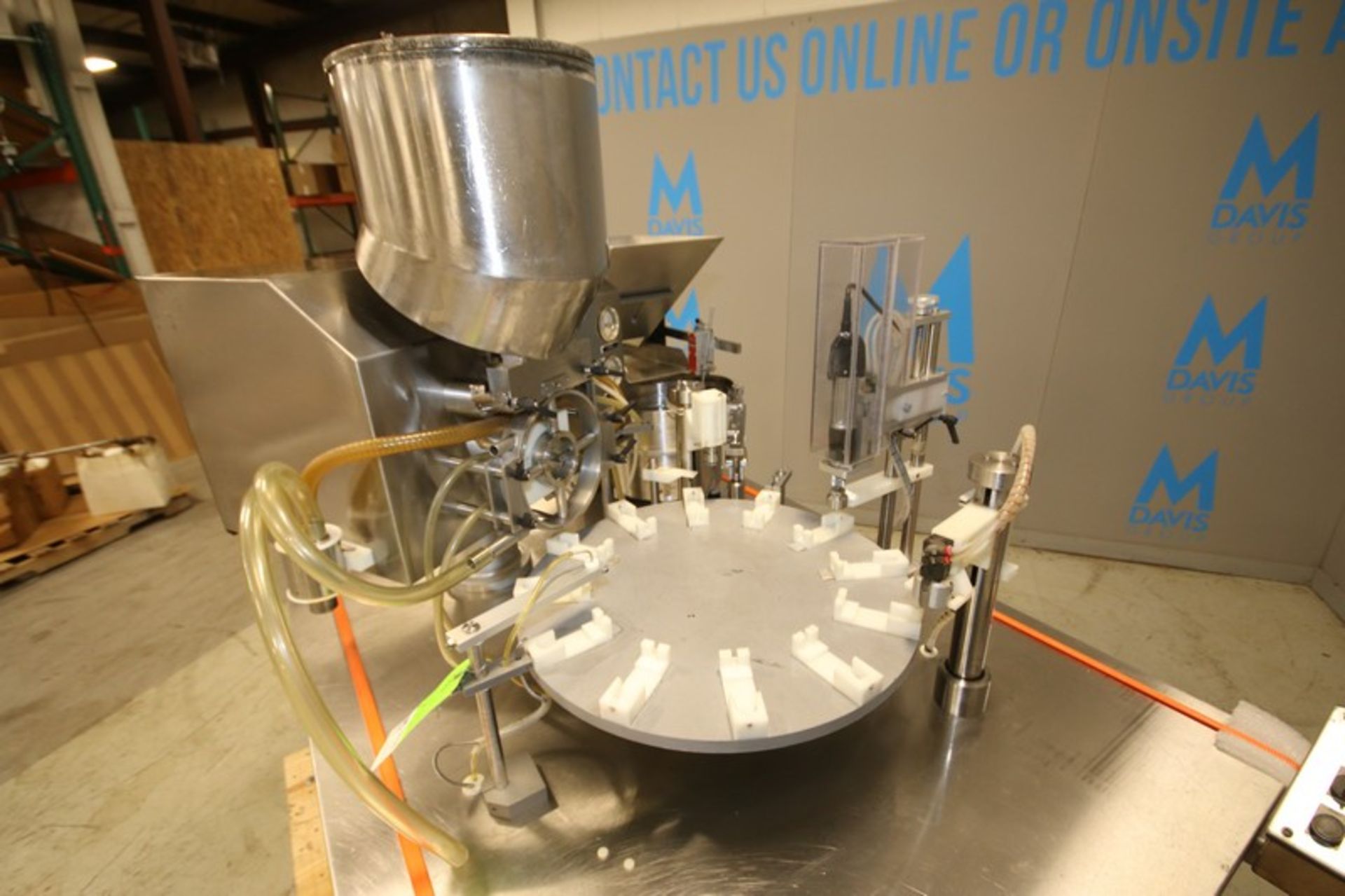 M & O Industries S/S Syringe Filler, Model Monobloc, SN P-216, with 12-Station Turntable, Cap Feeder - Image 2 of 14