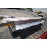 Aprox. 13' L x 37" H S/S Product Conveyor / Pack off Table with 14" W @ 3 Section Rex Type Plastic