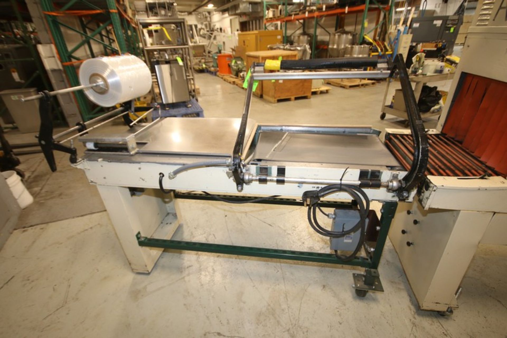 Weldotron 28" L Bar Sealer with 16" W Belt Conveyor, 12" W Roll of Wrap with 46" L Shrink Tunnel, - Image 6 of 13