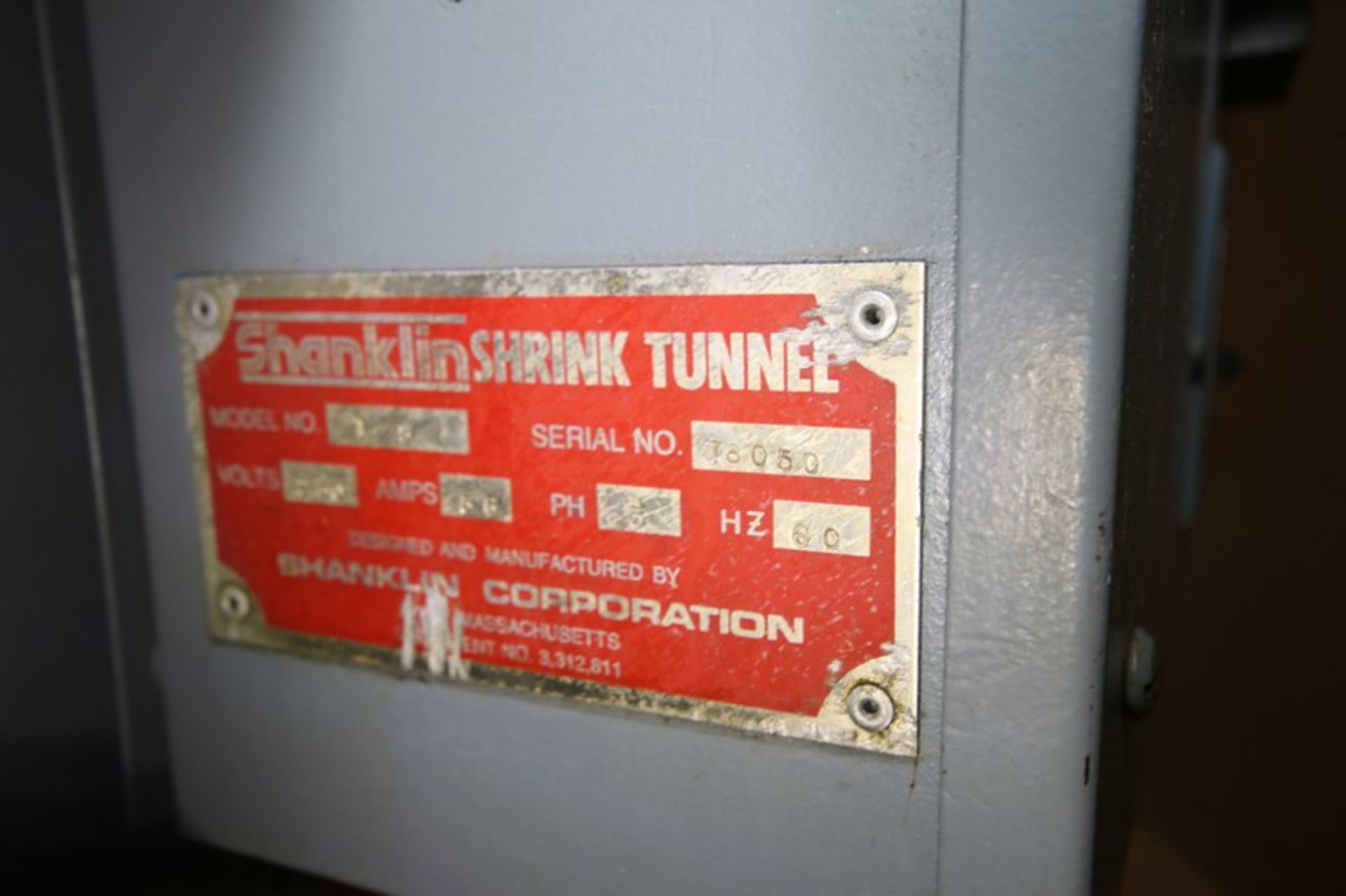 Shanklin Shrink Wrap Tunnel, Model T-8, SN T8050, 23" W Belt, 12" H Product Height, 47" L Tunnel, - Bild 8 aus 8
