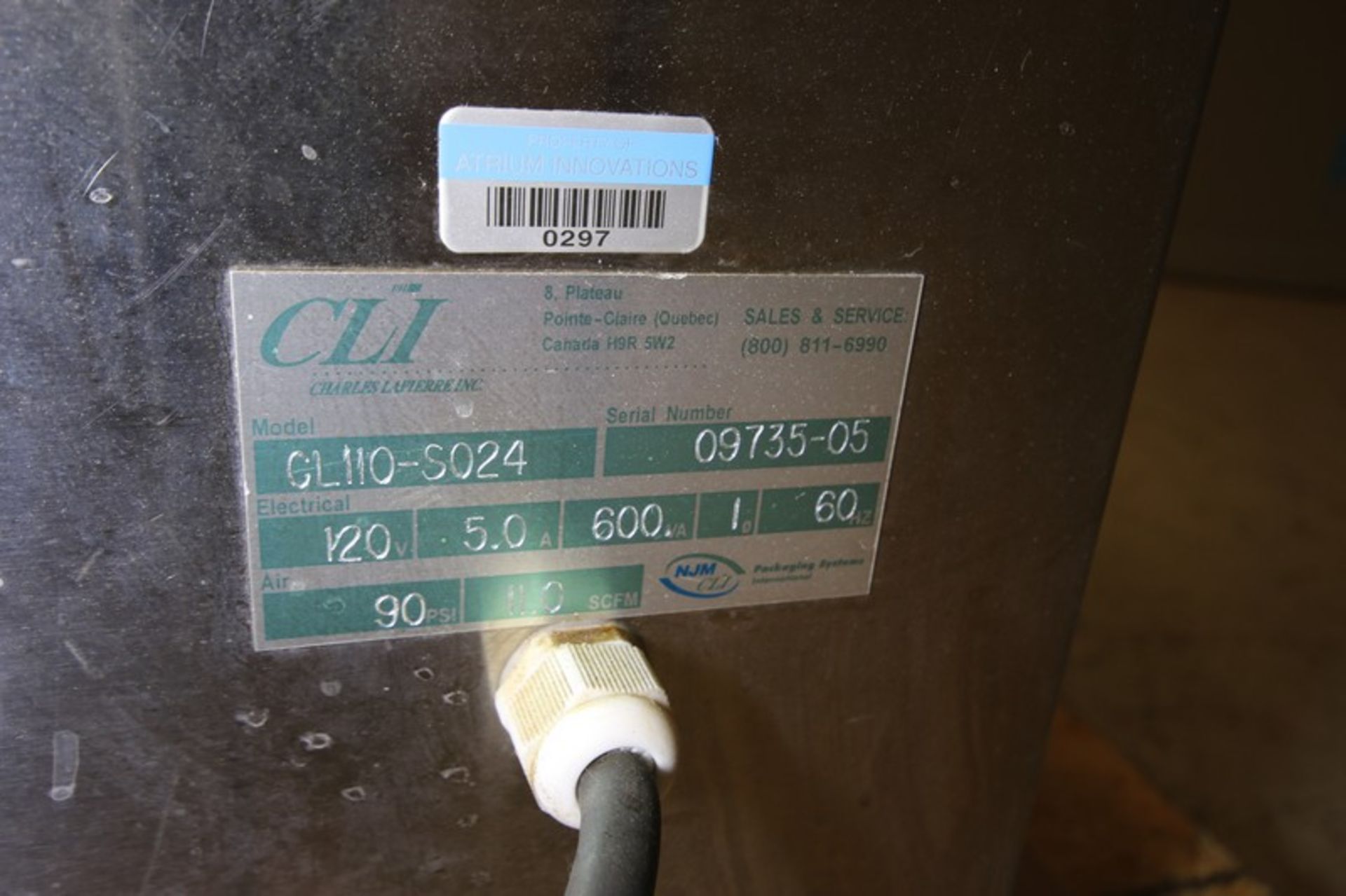 NJM / CLI S/S Fully Automatic Cottoner, Model CL-110-S024, SN 09735-05, with Siemens TD200 - Bild 8 aus 9