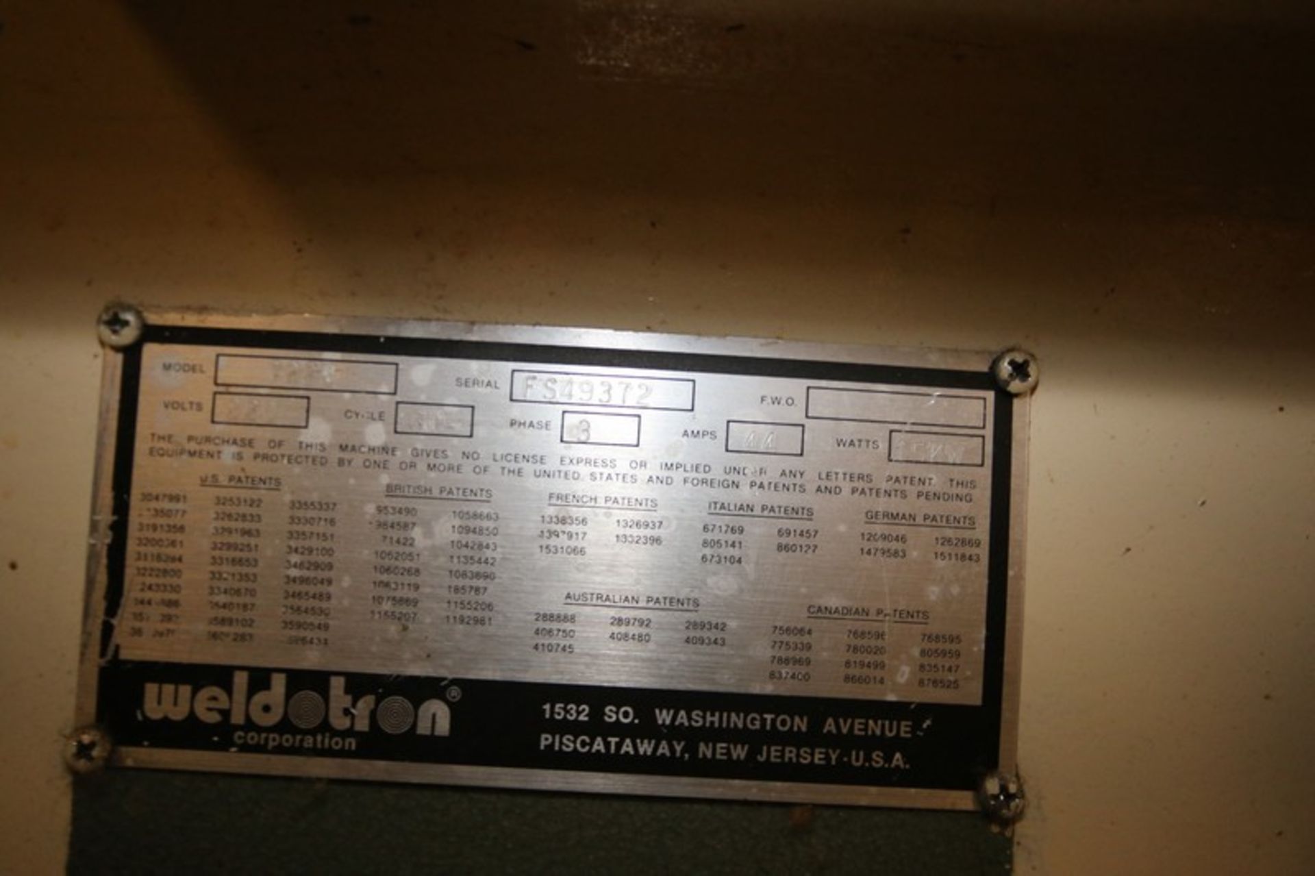 Weldotron 28" L Bar Sealer with 16" W Belt Conveyor, 12" W Roll of Wrap with 46" L Shrink Tunnel, - Bild 13 aus 13