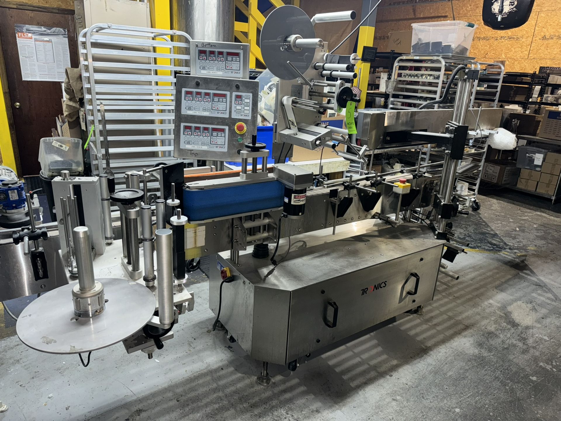 2018 Tronics Labeler, S/N M1218-022, with Straight Section of Conveyor, with Aprox. 4-1/2” W - Image 2 of 17