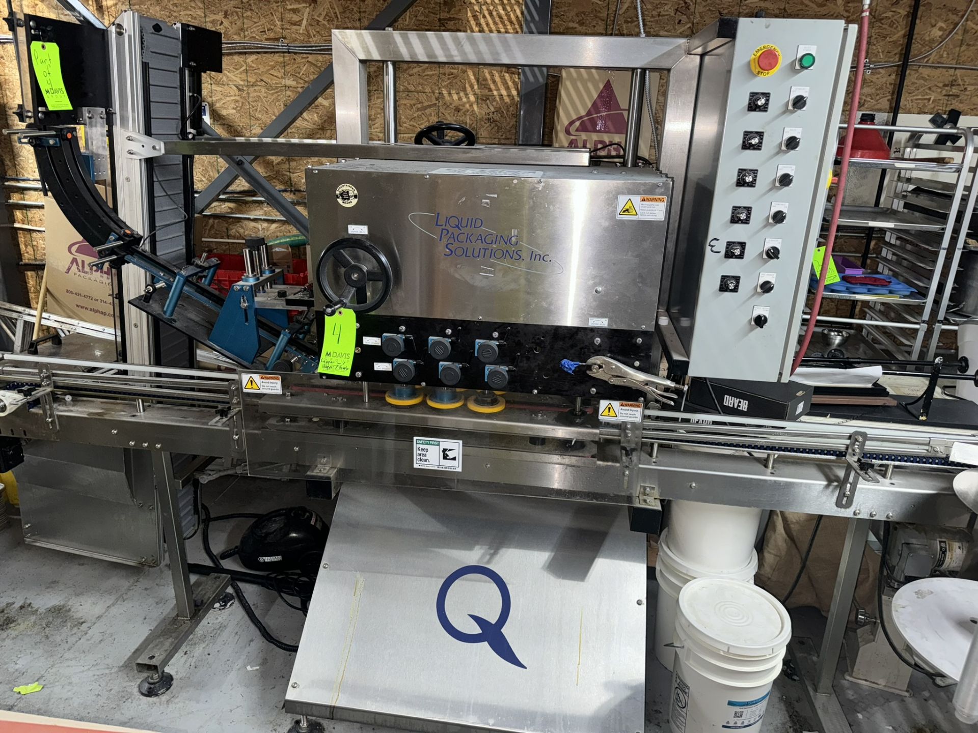 2018 Liquid Packaging Solutions Capper, S/N 1709175, 240 Volts, 1 Phase, with Incline Cap Feed - Image 2 of 12