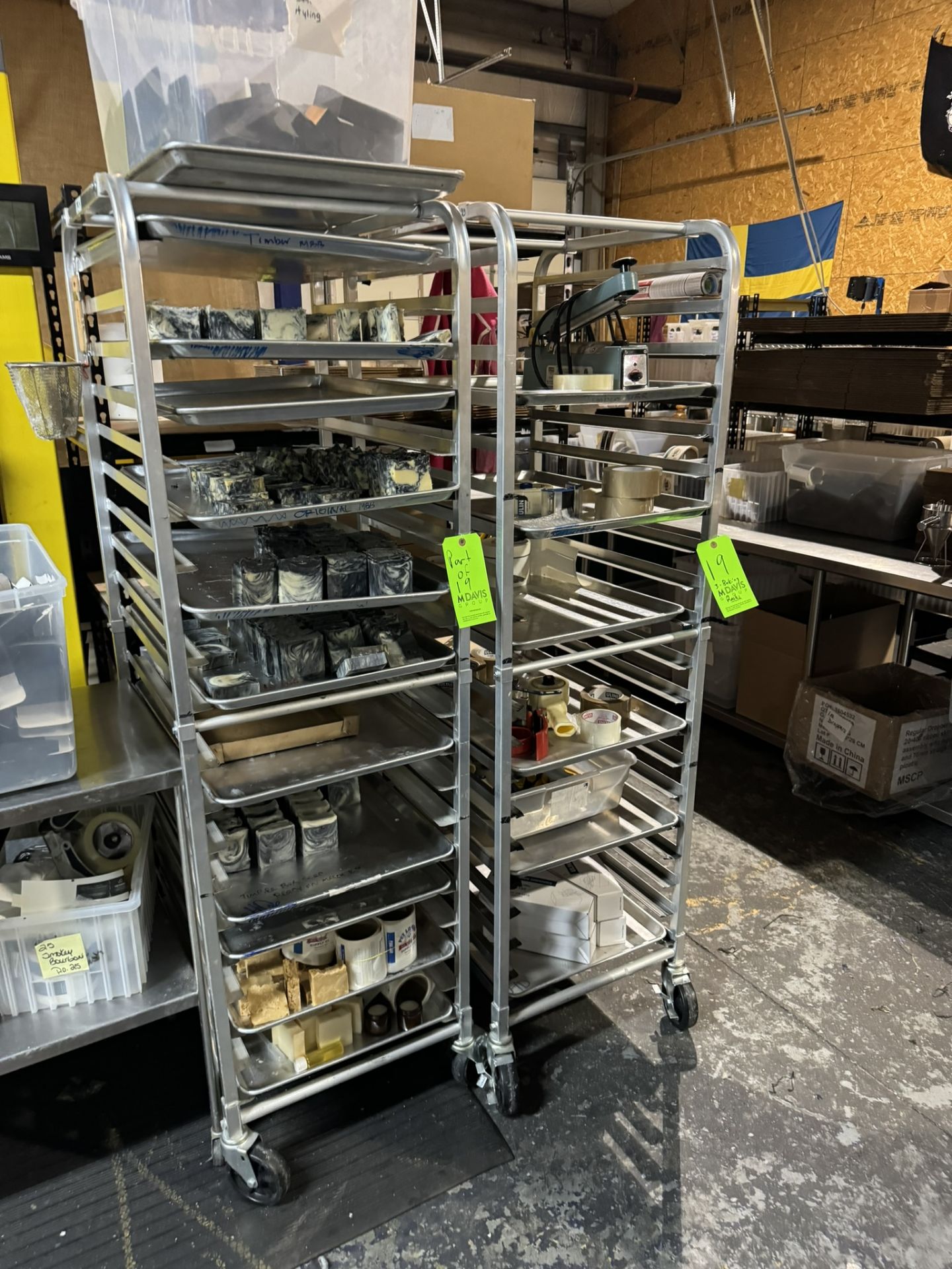 (2) Baking Rack, Overall Dims. Aprox. 26” L x 20” W x 69” H, Mounted on Casters (NOTE: Does Not - Image 2 of 3
