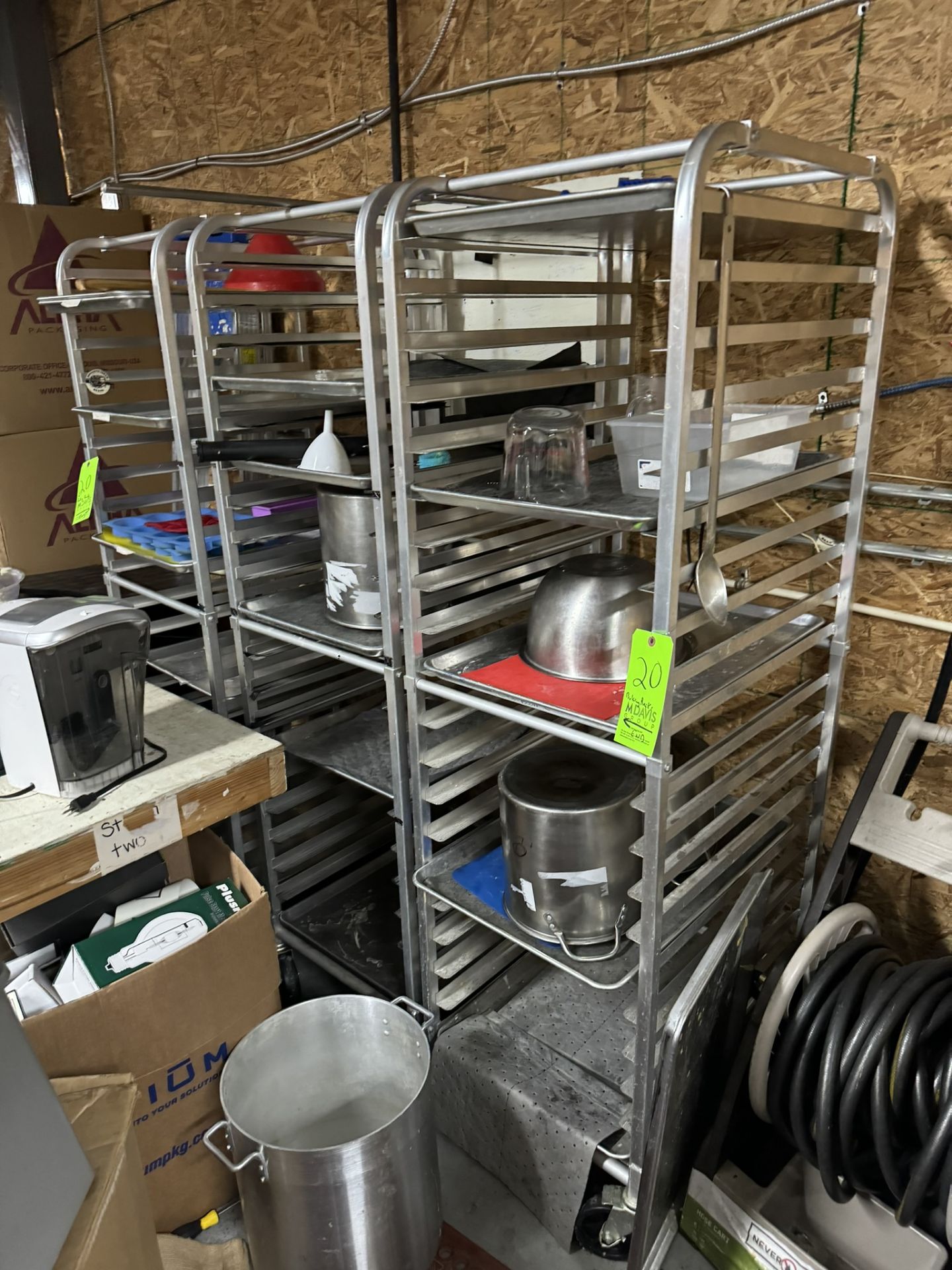 (3) Baking Rack, Overall Dims. Aprox. 26” L x 20” W x 69” H, Mounted on Casters (NOTE: Does Not - Image 2 of 3