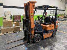 Toyota Sit-Down Propane Forklift, with 6,927 hrs., with Side Shift (NOTE: Missing Dash Board--See