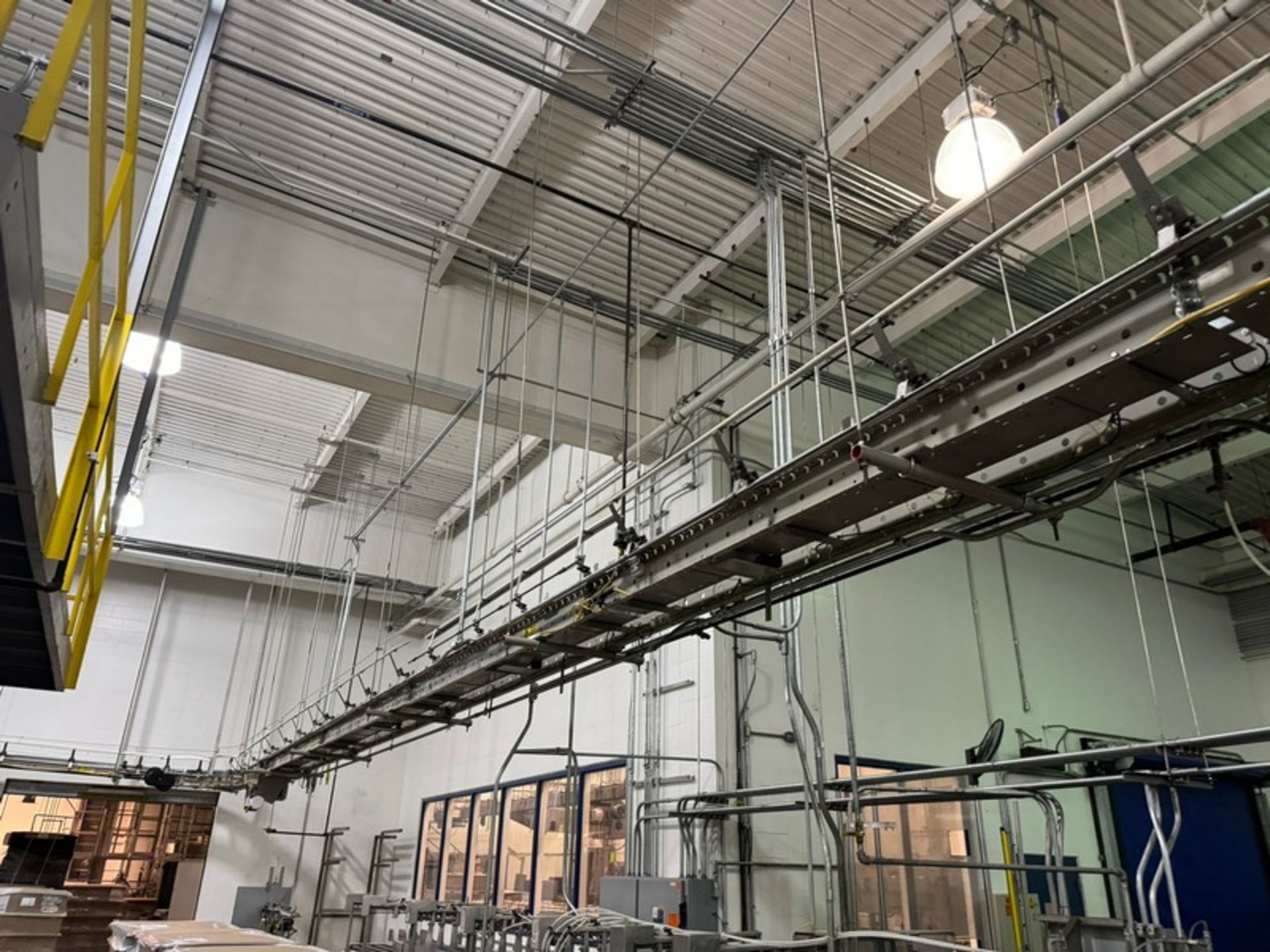 ACS Overhead Roller Conveyor, Total Length: Aprox. (NOTE: ARPAC to Palletizer) (LOCATED IN - Image 16 of 16