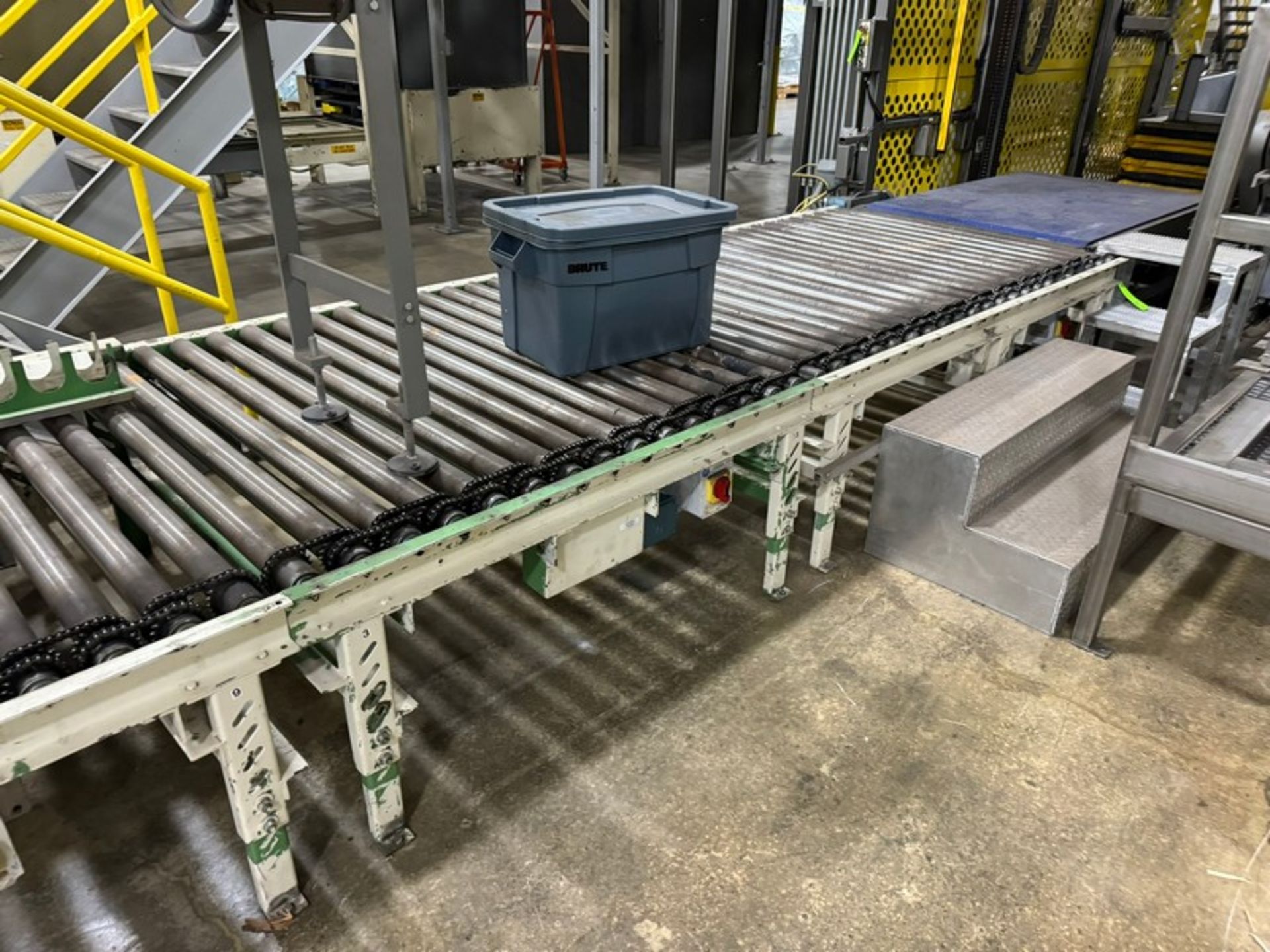 (2) Straight Sections of Infeed Roller Conveyor, with Aprox. 52” W Rolls, Total Length Aprox. 20 ft. - Image 2 of 4