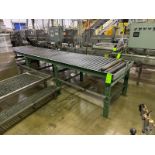 Roach Straight Section of Roller Conveyor, Aprox. 15 ft. L with Aprox. 38” W Rolls, Bed of Rolls