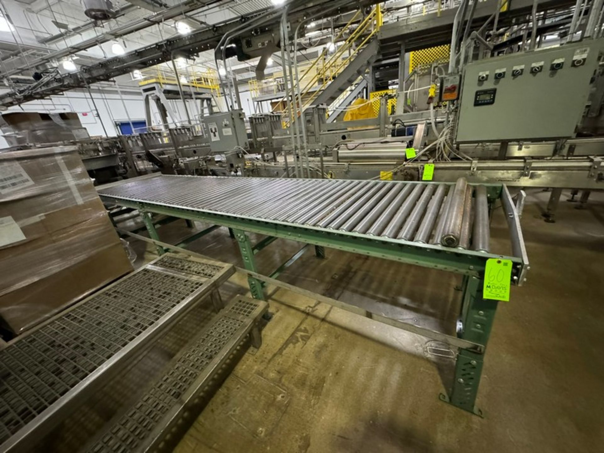 Roach Straight Section of Roller Conveyor, Aprox. 15 ft. L with Aprox. 38” W Rolls, Bed of Rolls - Bild 2 aus 3
