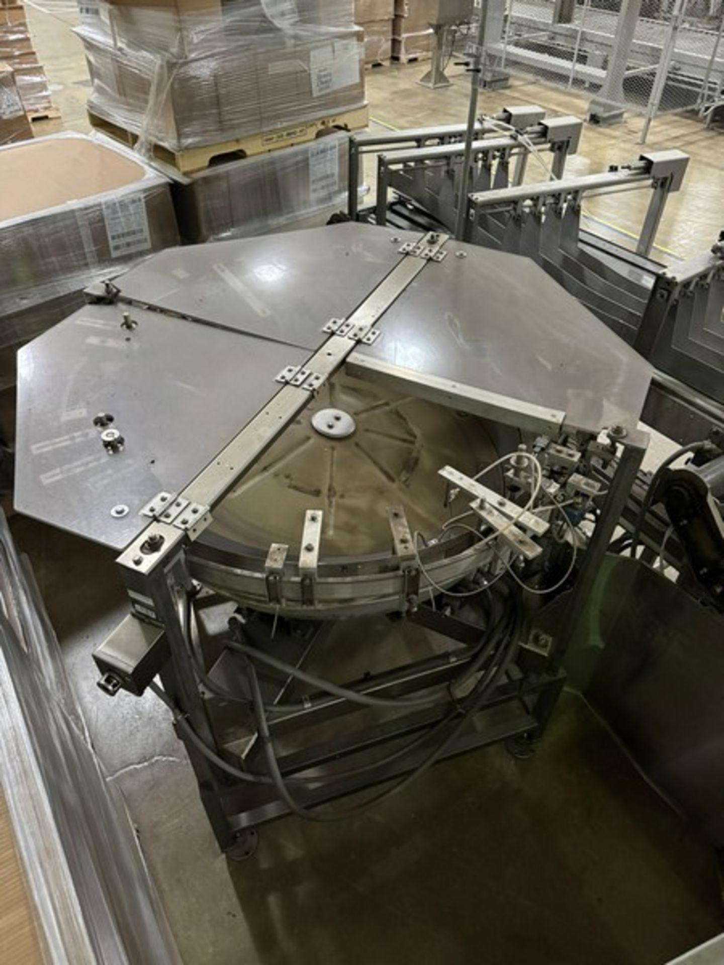 S/S Cap Sorter Bowl, with Baldor 3/4 ho Drive, Mounted on S/S Frame - Image 7 of 7