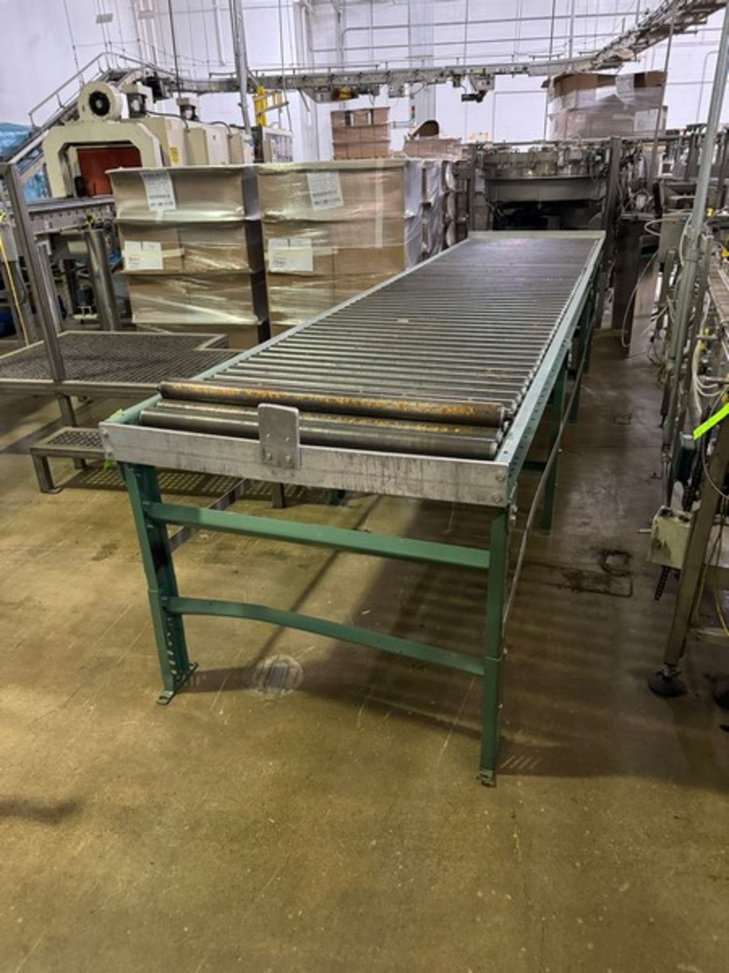 Roach Straight Section of Roller Conveyor, Aprox. 15 ft. L with Aprox. 38” W Rolls, Bed of Rolls - Bild 3 aus 3