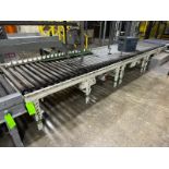 (2) Straight Sections of Infeed Roller Conveyor, with Aprox. 52” W Rolls, Total Length Aprox. 20 ft.