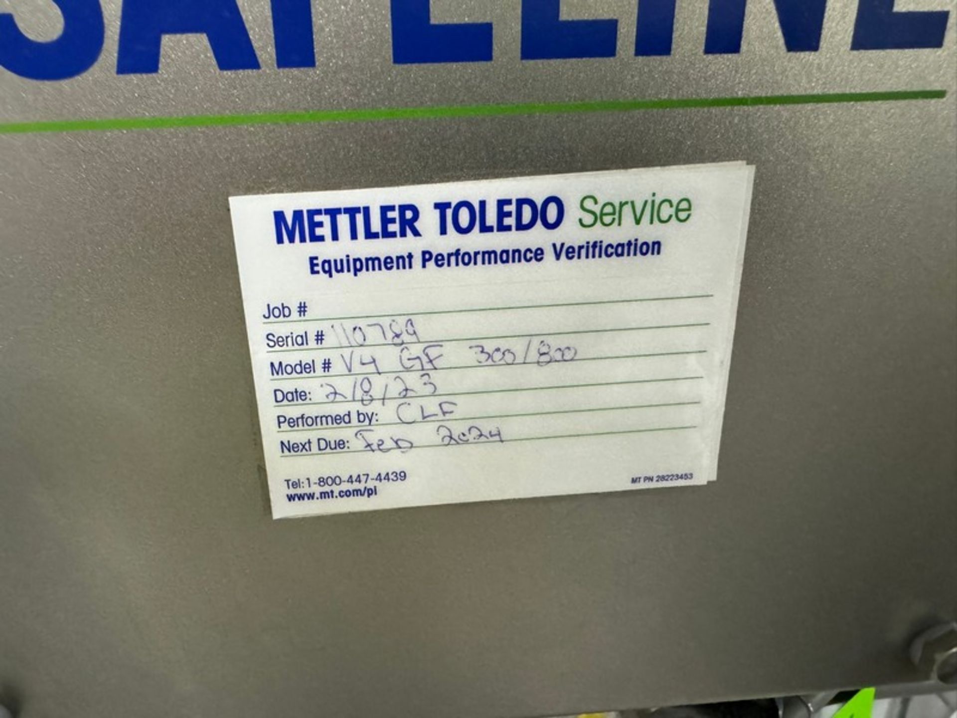 2011 Mettler Toledo Safeline Flow Thru S/S Metal Detector, M/N GF 150, S/N 6333102, with Digital - Image 3 of 12