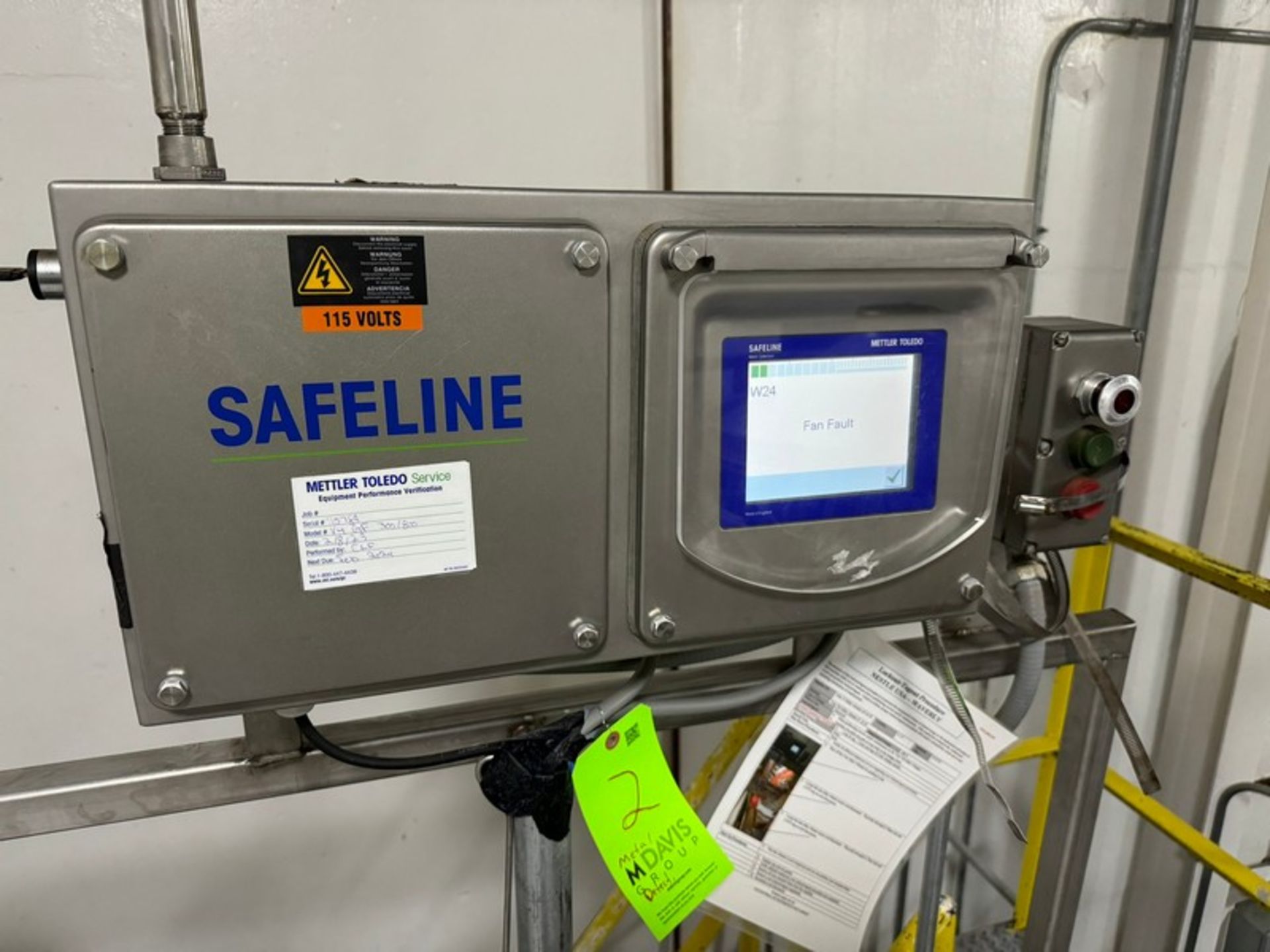 2011 Mettler Toledo Safeline Flow Thru S/S Metal Detector, M/N GF 150, S/N 6333102, with Digital - Image 2 of 12