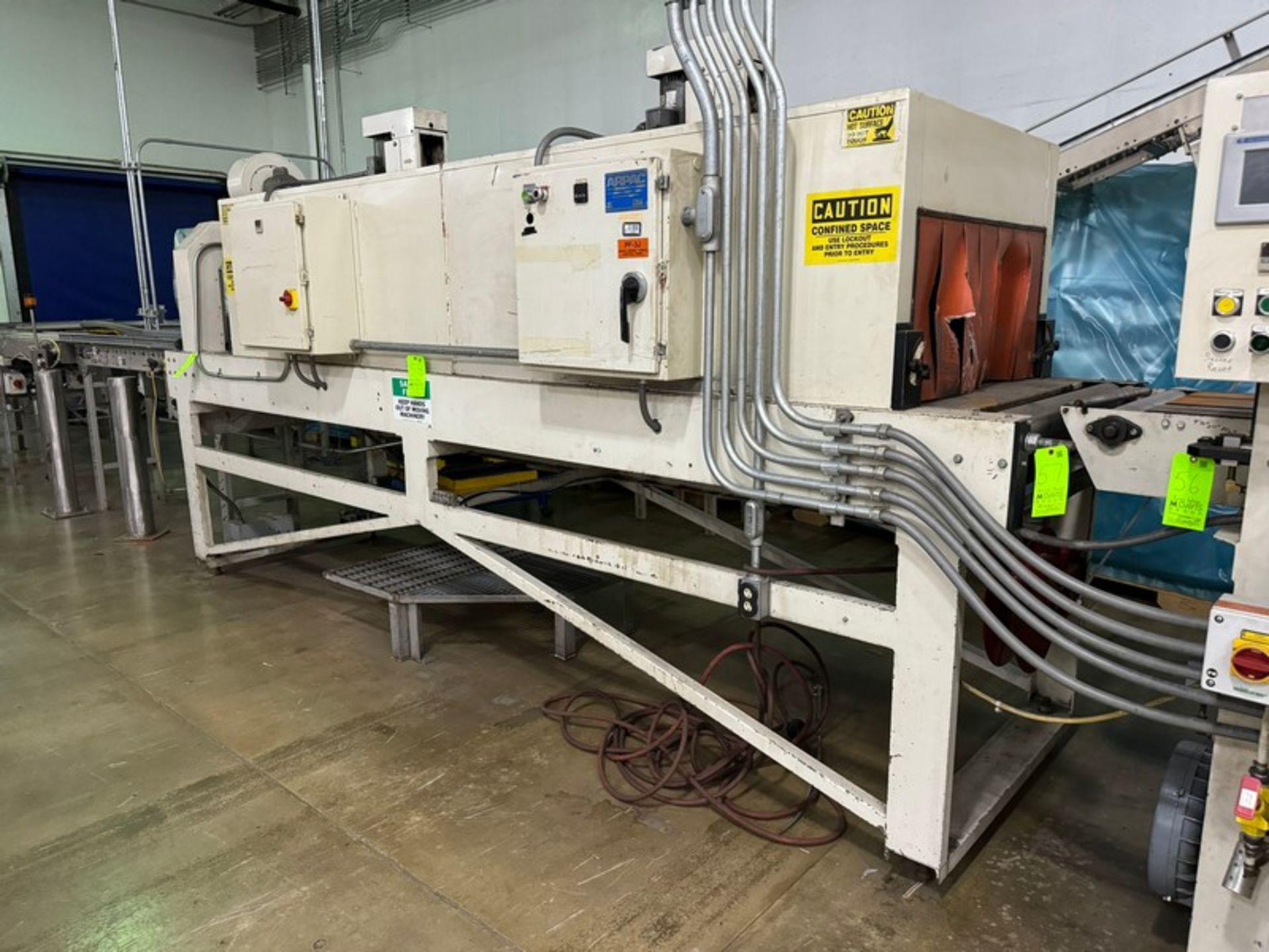 ARPAC Heat Tunnel, M/N 60-32T, S/N 2240, 460 Volts, 3 Phase, with Aprox. 36” W Conveyor Bed, with