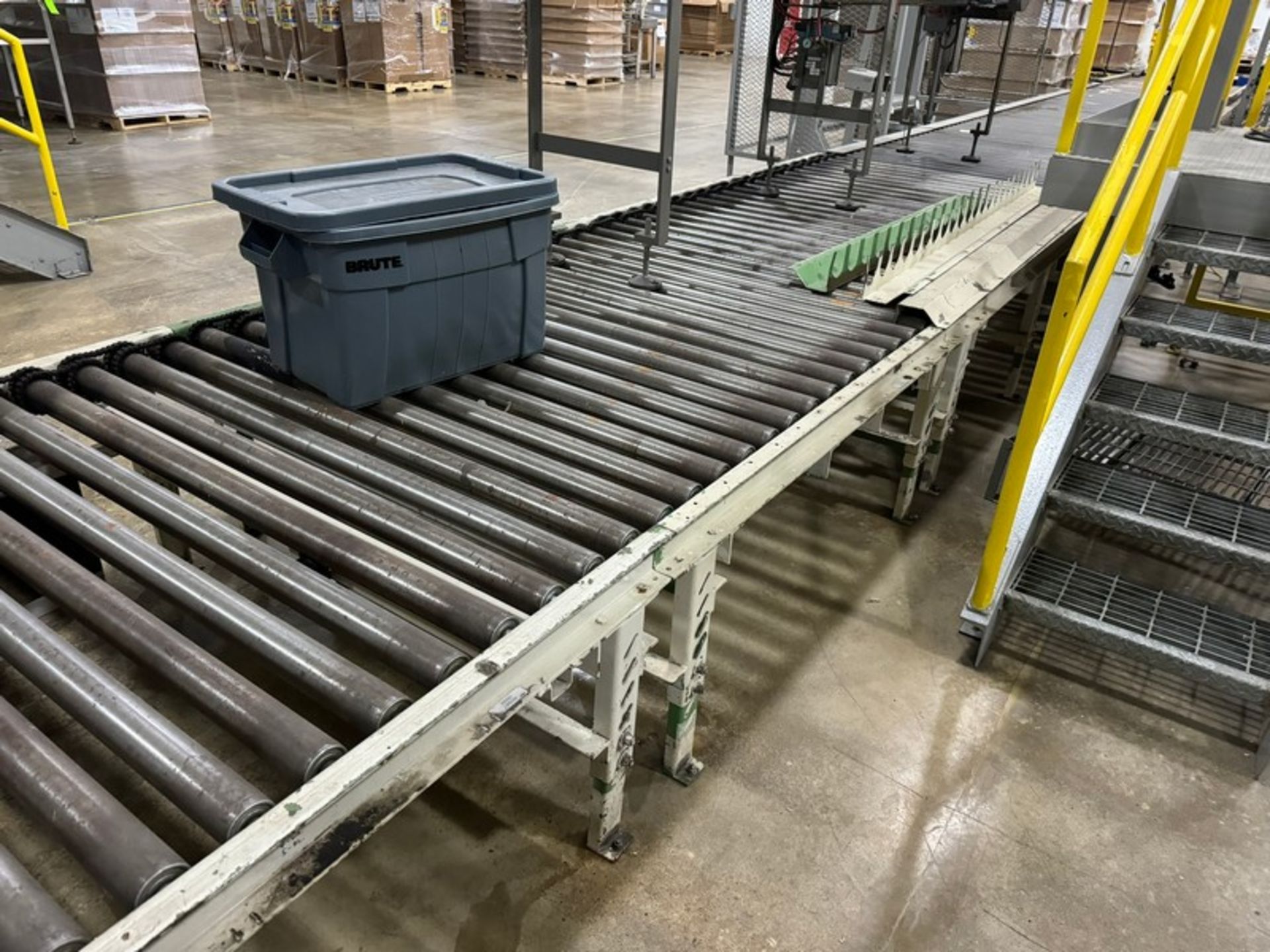 (2) Straight Sections of Infeed Roller Conveyor, with Aprox. 52” W Rolls, Total Length Aprox. 20 ft. - Image 4 of 4