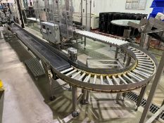 3-Sections of Conveyor, Includes 1-Straight Section, Aprox. 15 ft. L x 25” H (Peak to Floor) x 12” W