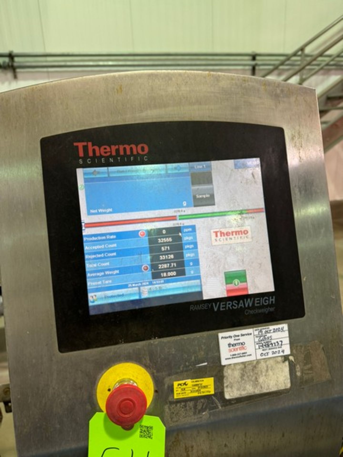 2014 Thermo Scientific Ramsey VersaWeigh Combo Metal Detector / Checkweigher, S/N 14489737, - Image 10 of 10