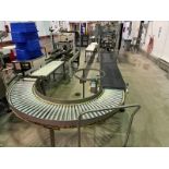 3-Sections of Conveyor, Includes 1-Straight Section, Aprox. 15 ft. L x 25” H (Peak to Floor) x 12” W