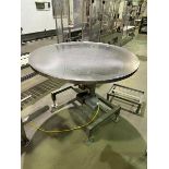 S/S Accumulation Table, Aprox. 48” Dia., with Motor, Mounted on S/S Frame (LOT SUBJECT TO BULK BID