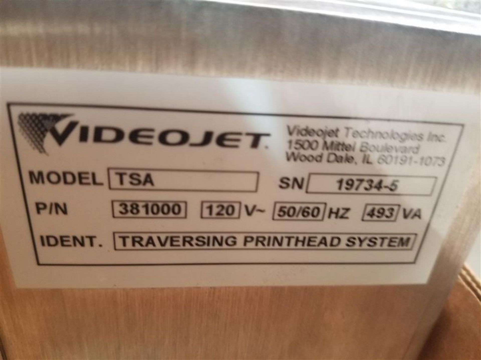 VideoJet Ink Jet Coding Machine, Model 1510, S/N 1003457C11ZH, Volt 100 - 120/200-250, Single - Bild 9 aus 10
