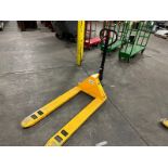 Pallet Jack: Uline 5,500lbs 48 x 27", Yellow (Located East Rutherford, NJ) (NOTE: REMOVAL 2-DAYS