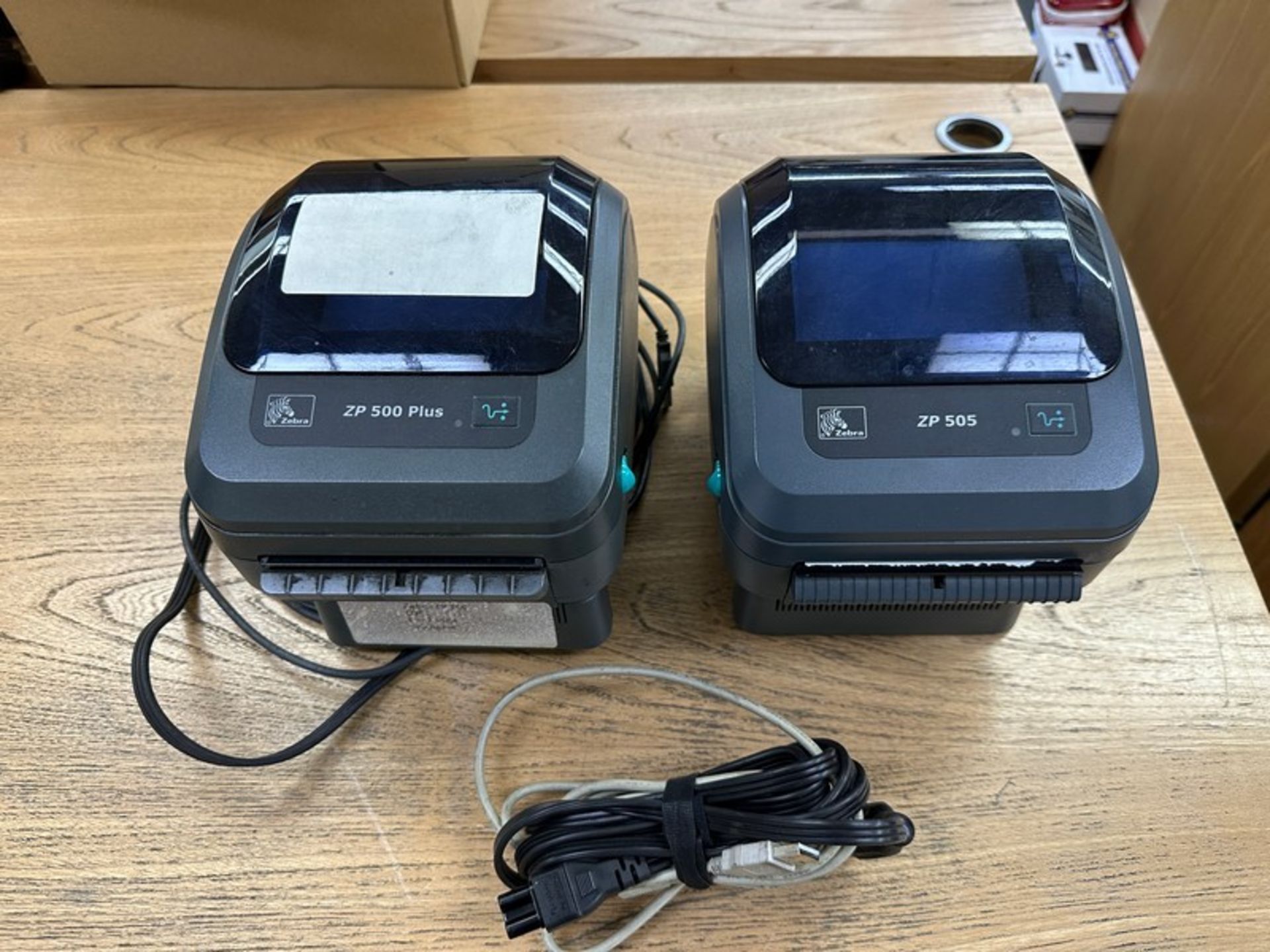 Label Printers: LOT (2pcs) Zebra ZP 500+ zp505 (Located East Rutherford, NJ) (NOTE: REMOVAL 2-DAYS