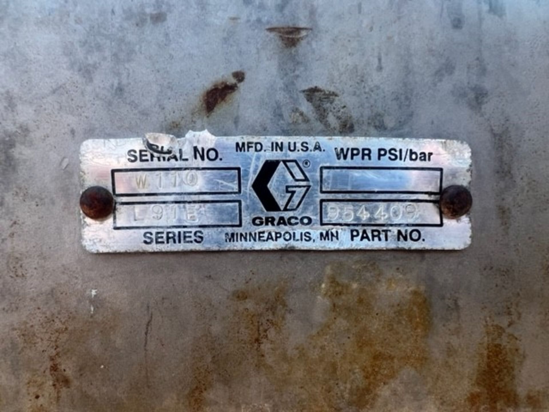 Graco Barrel Pump, Series L91, S/N W110, Stainless Structure (Load Fee $100) (Located Harrodsburg, - Bild 4 aus 4