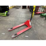Pallet Jack: Uline 5,500lbs 48 x 27", Red (Located East Rutherford, NJ) (NOTE: REMOVAL 2-DAYS ONLY