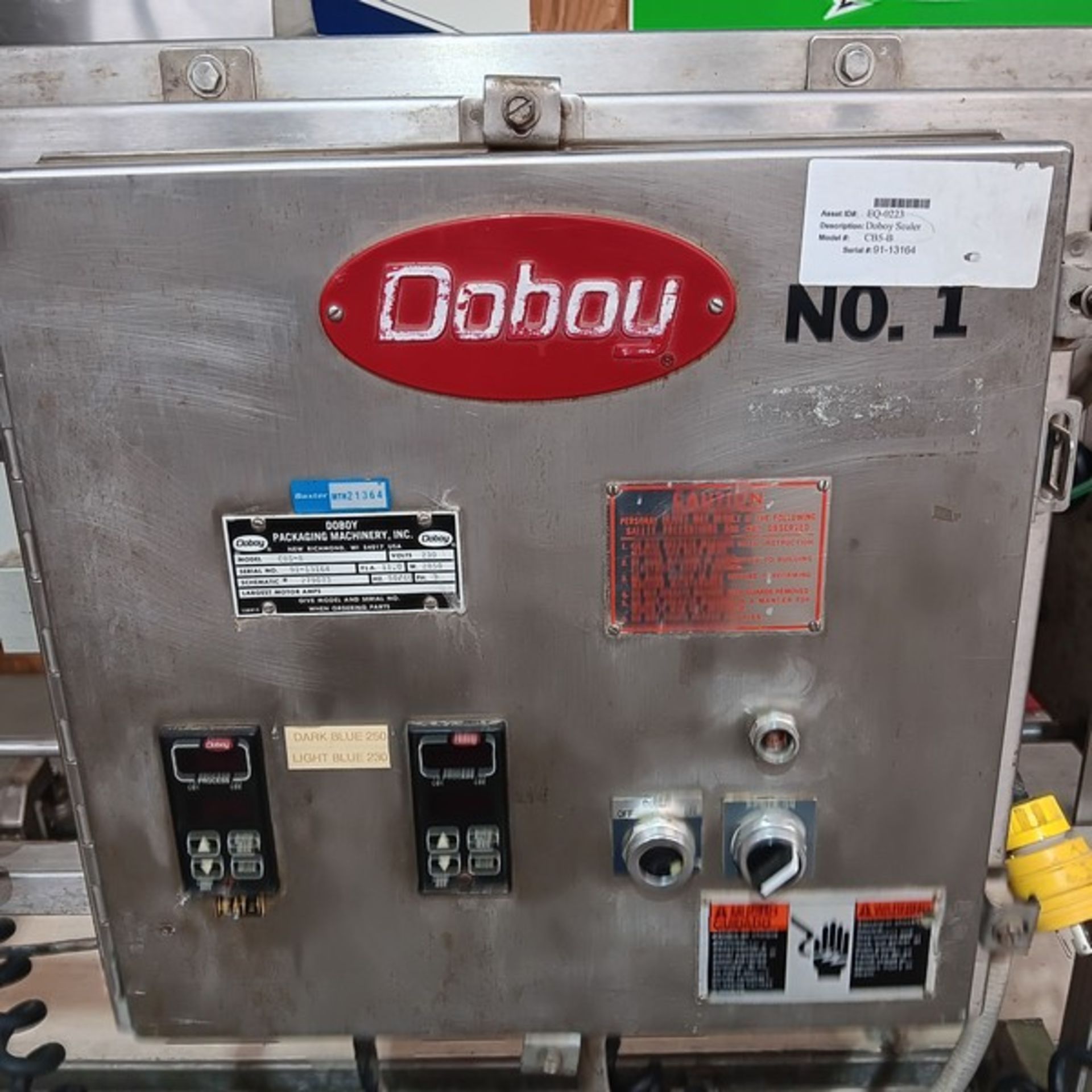 Doboy High Speed Continuous Band Bag Sealer Model CB5-B, S/N 91-13164, Volt 230, 3 Phase, Casters, - Bild 4 aus 5