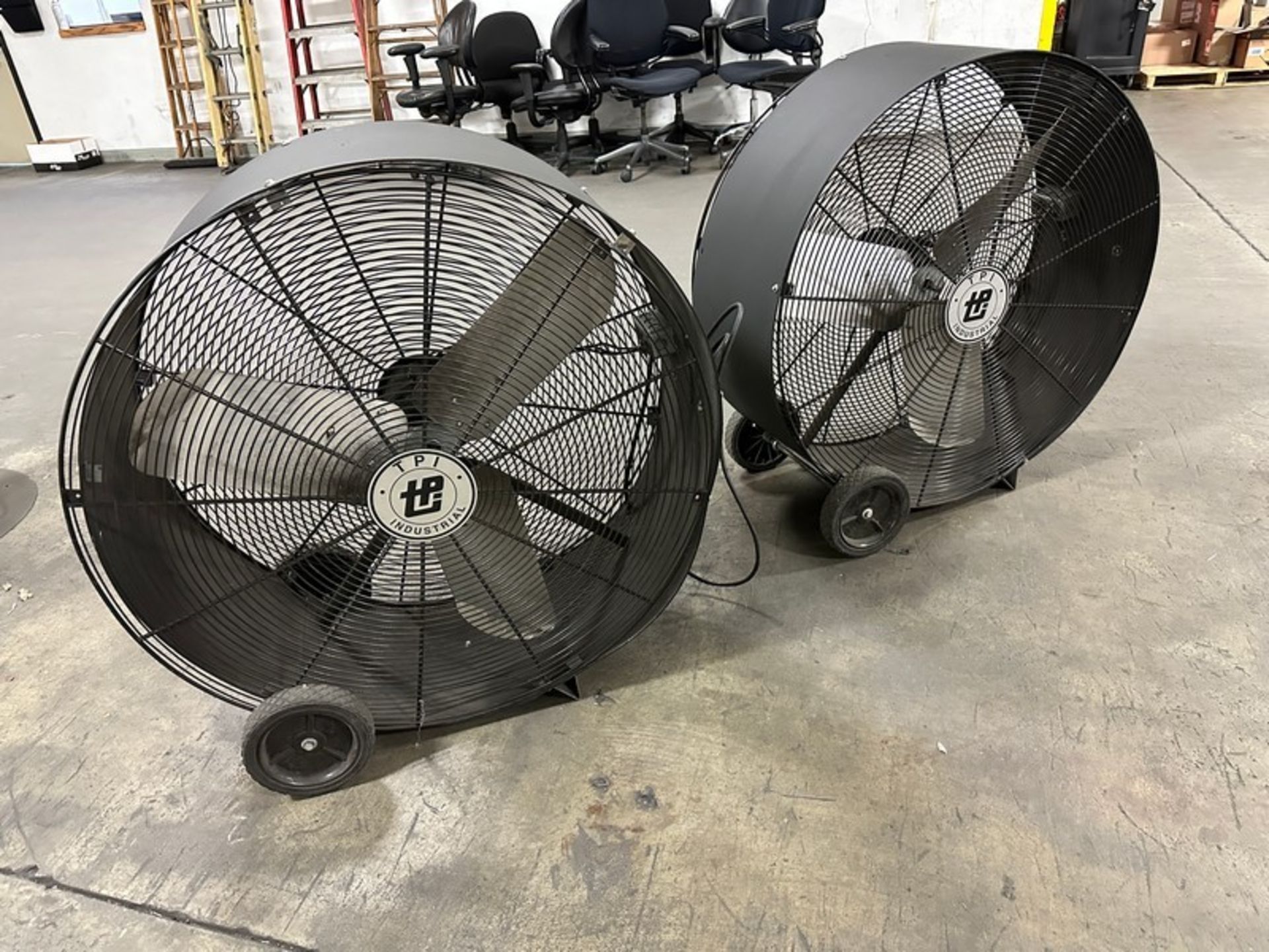 Drum Fans: LOT (2pcs) TPI 36" Portable Direct Drive, TPI pb-36d (Located East Rutherford, NJ) (NOTE: