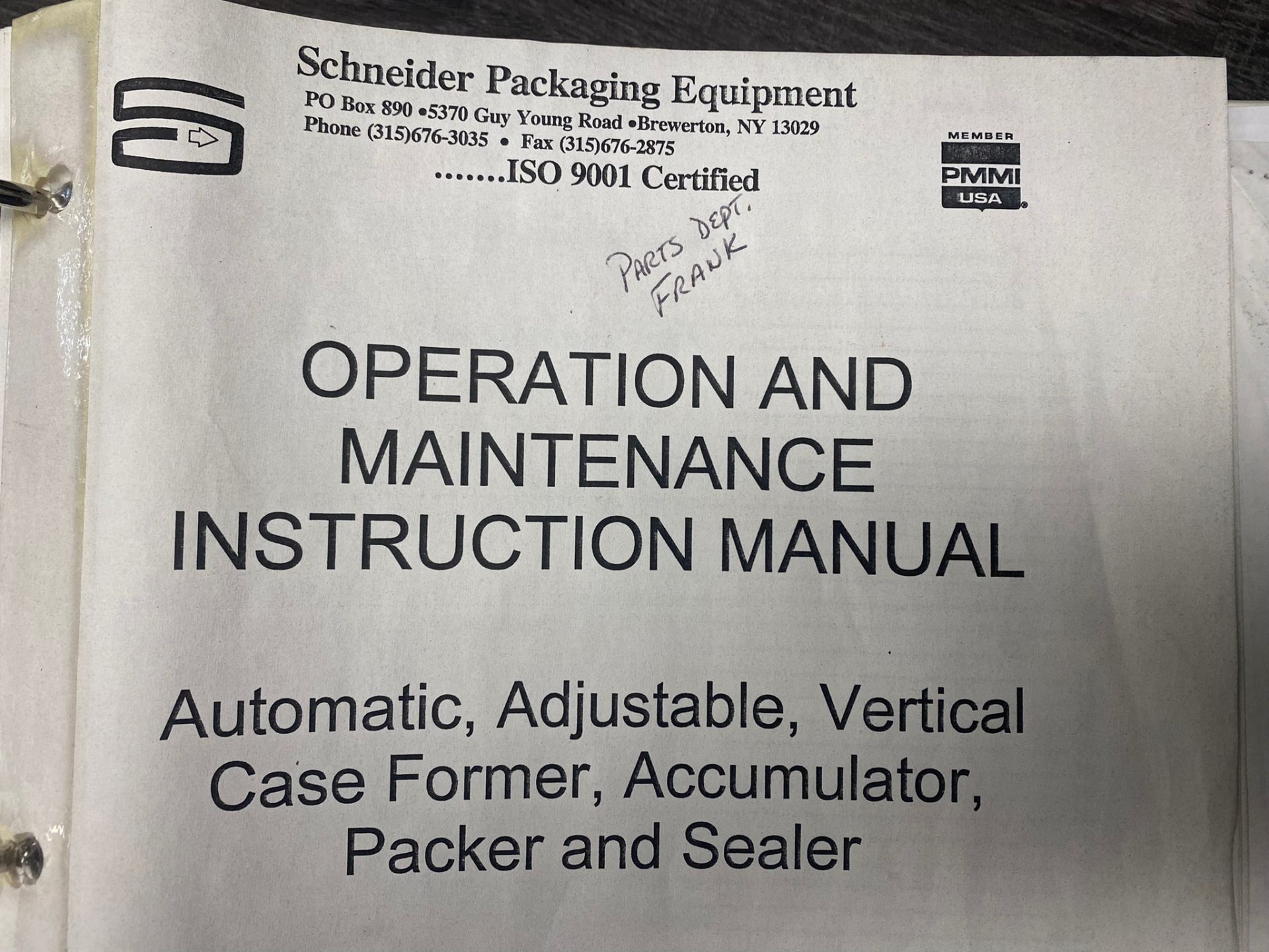 Schneider Automatic, Adjustable Vertical Case Former and Sealer, S/N 1886 includes Allen Bradley PLC - Image 11 of 12